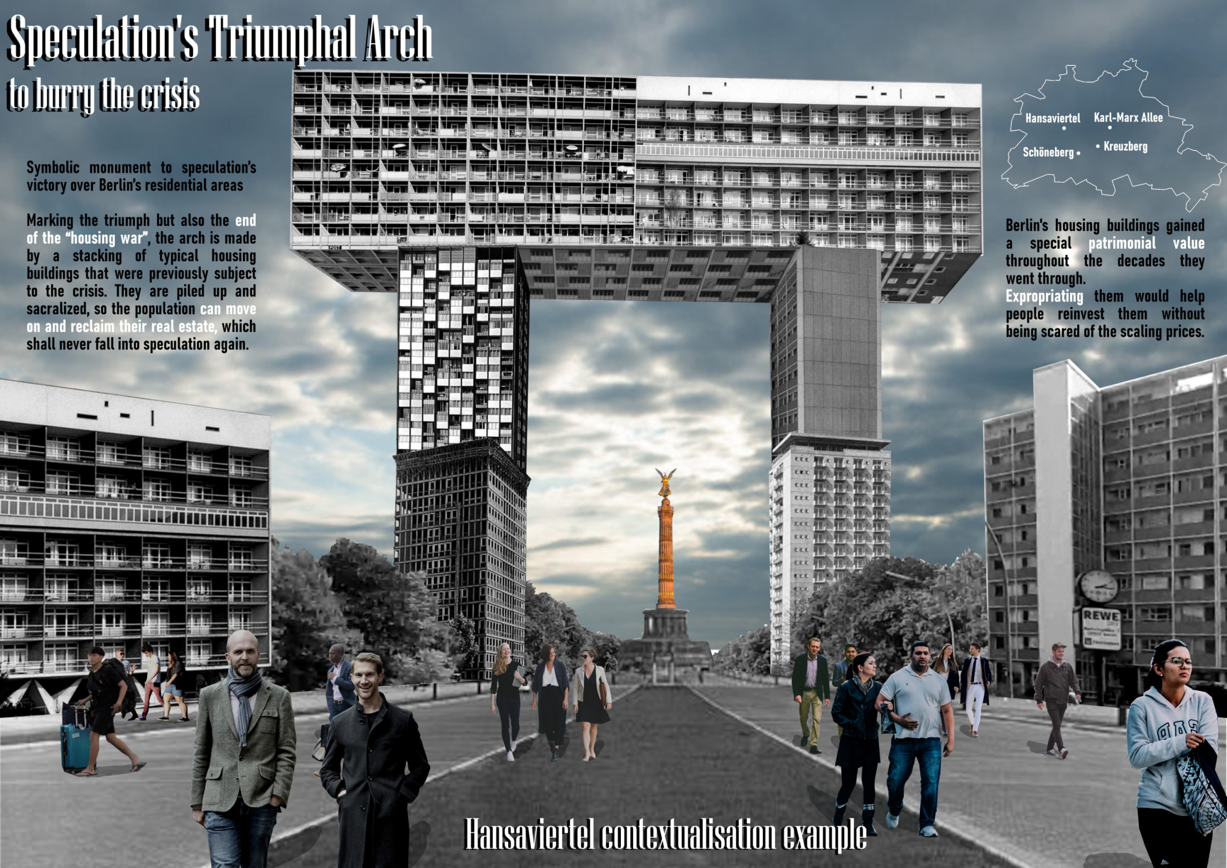Architecture project // Stacked Housing Structure Reclaiming Urban Space
