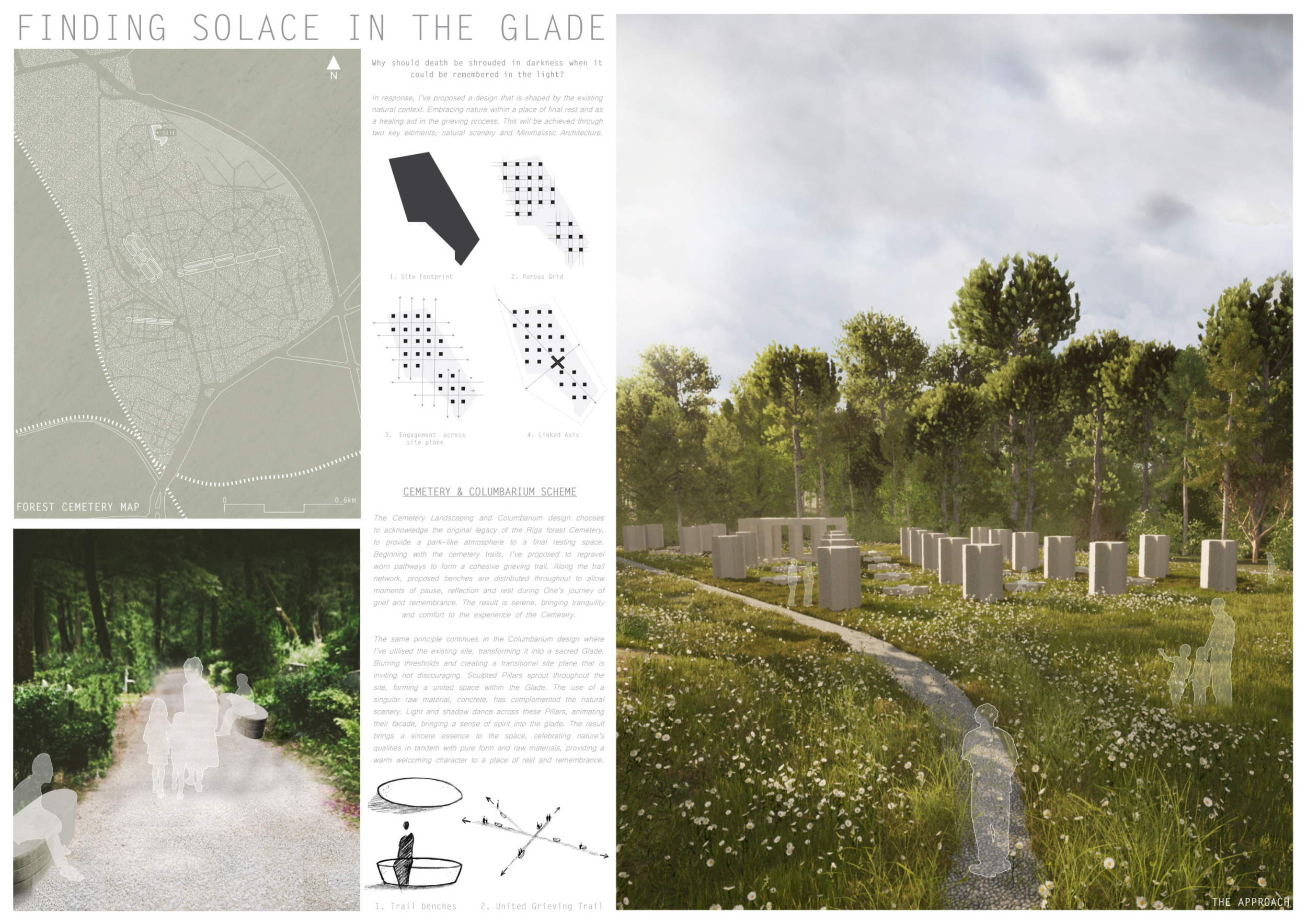 Architecture project // Textured Concrete Pillars Defining a Sacred ...
