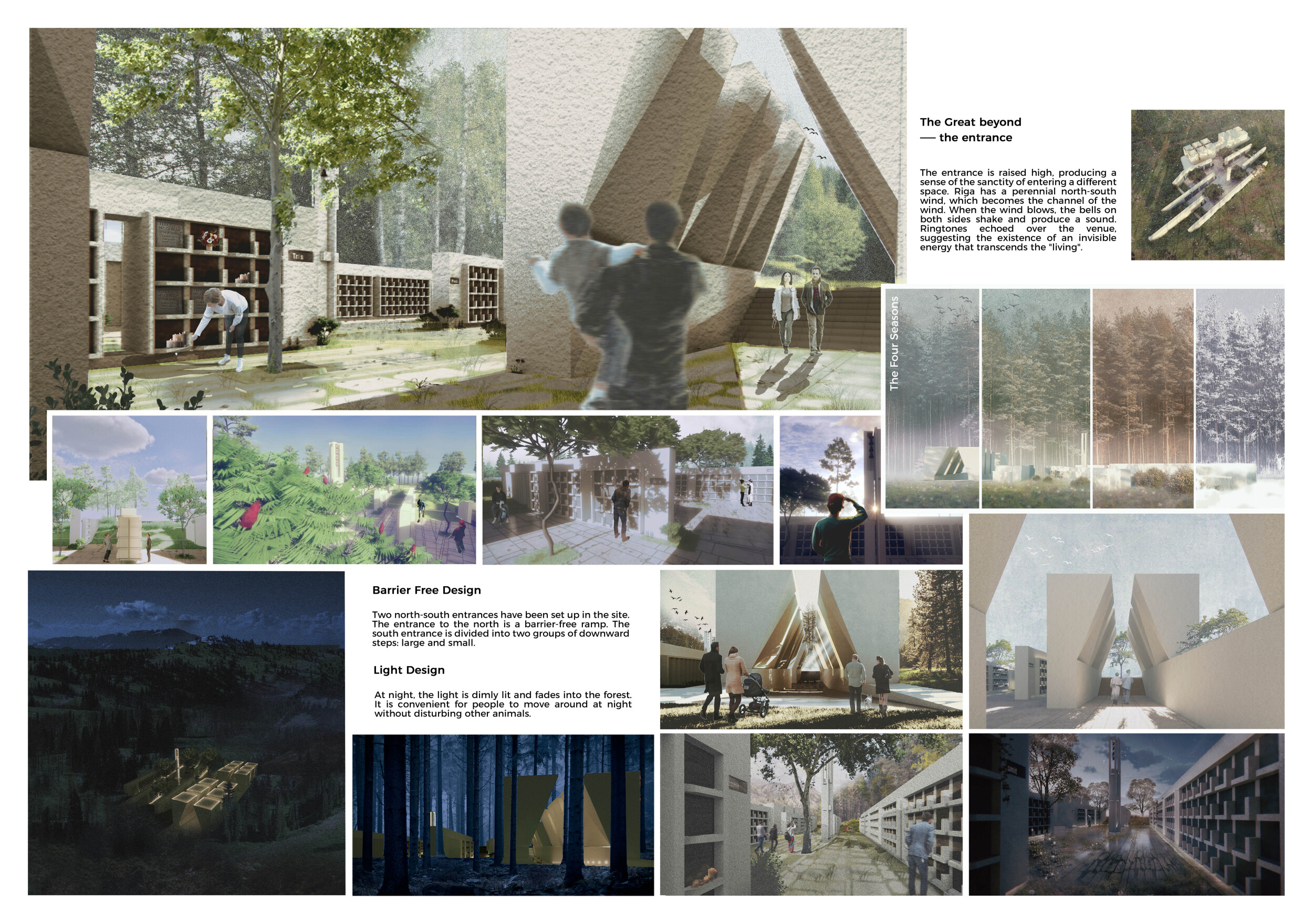 Architecture project // Soundscape of Reflection Within a Natural Gray ...