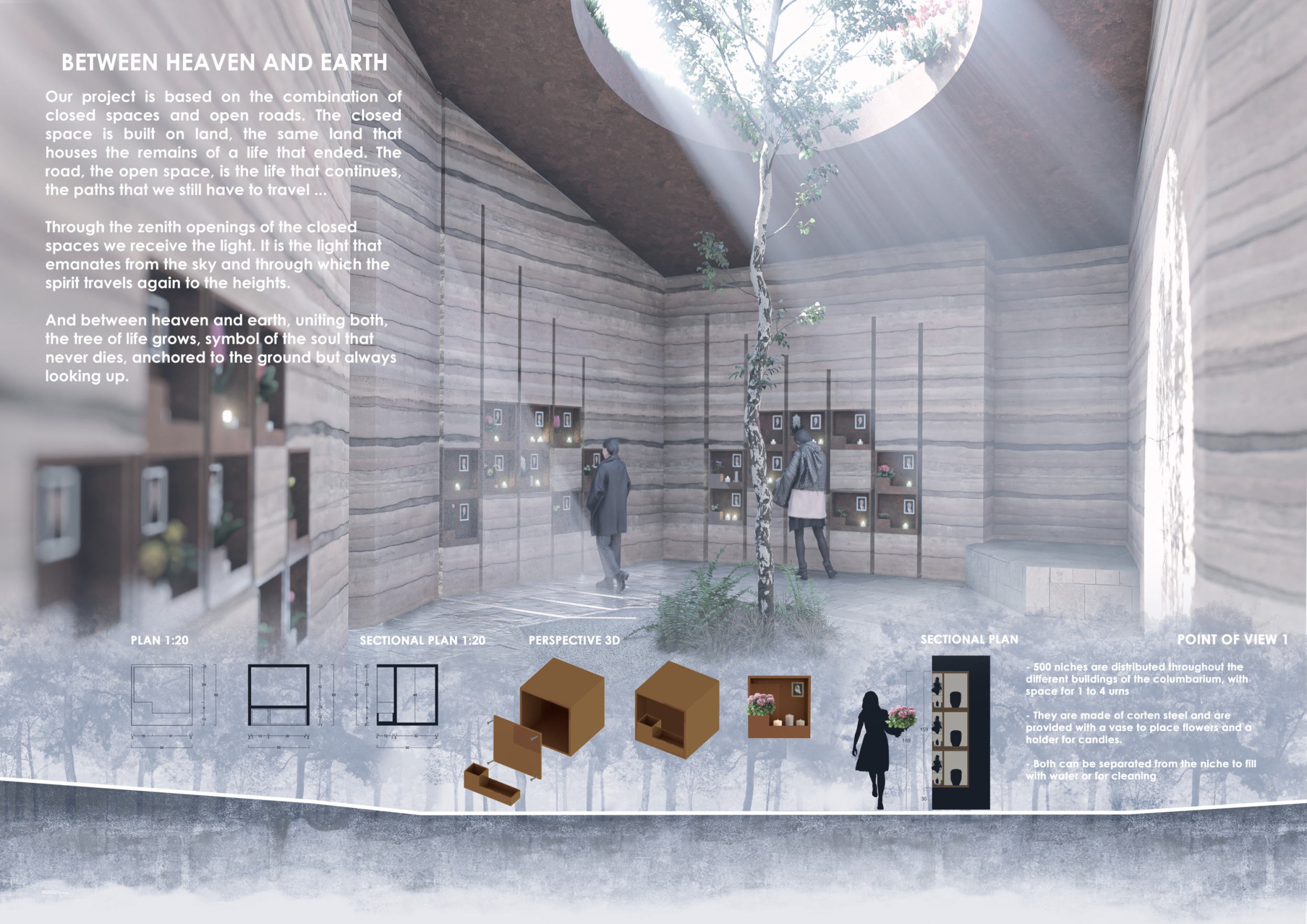 Architecture project // Rammed Earth Walls and Natural Light Openings ...