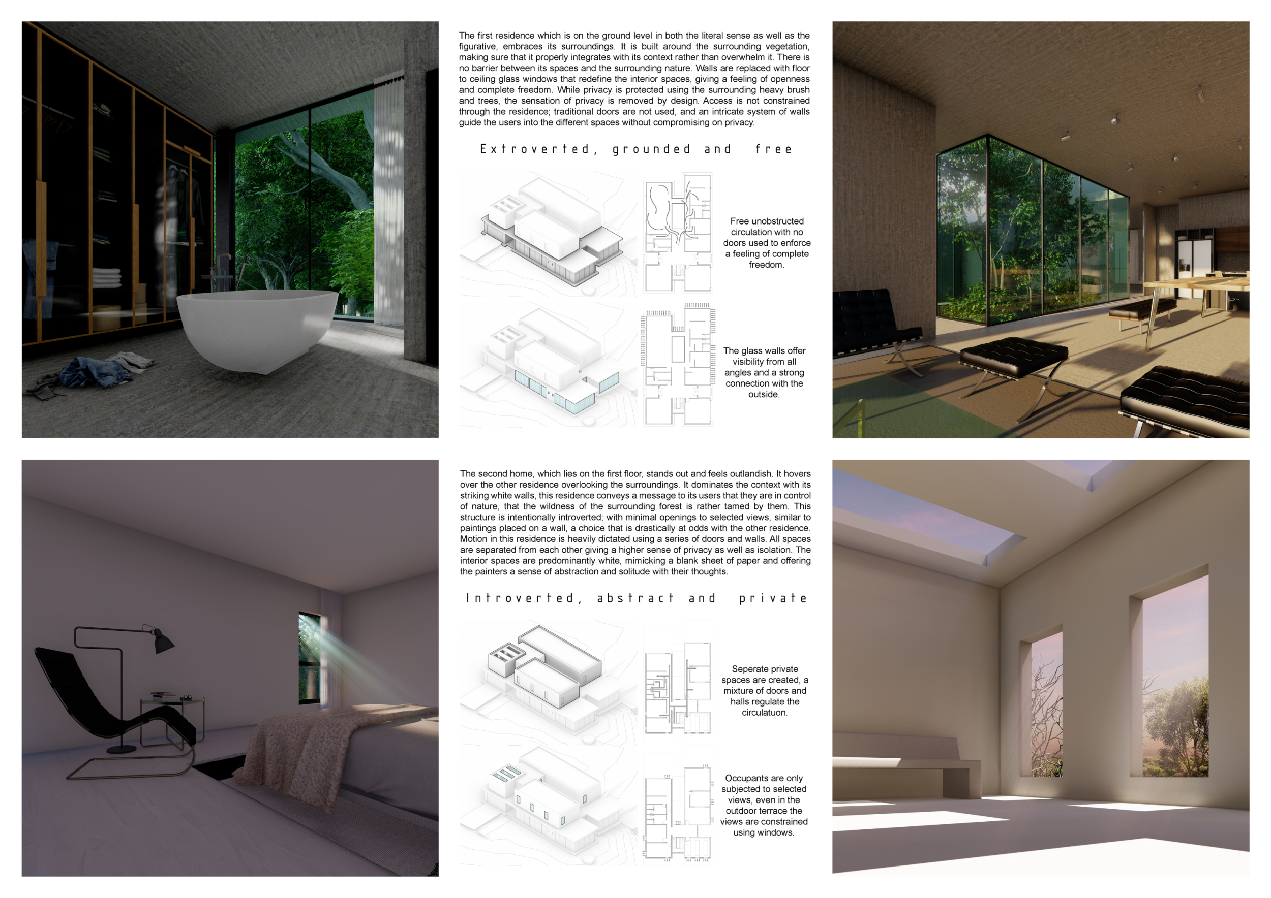 Architecture project // Elevated Solitude in Glass and White Walls for ...
