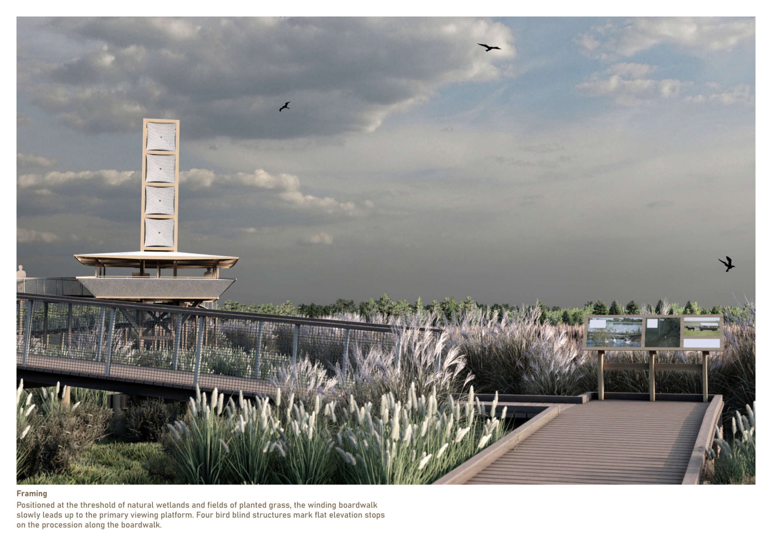 Architecture project // Elevated Viewing Platform with Eco-Composites ...