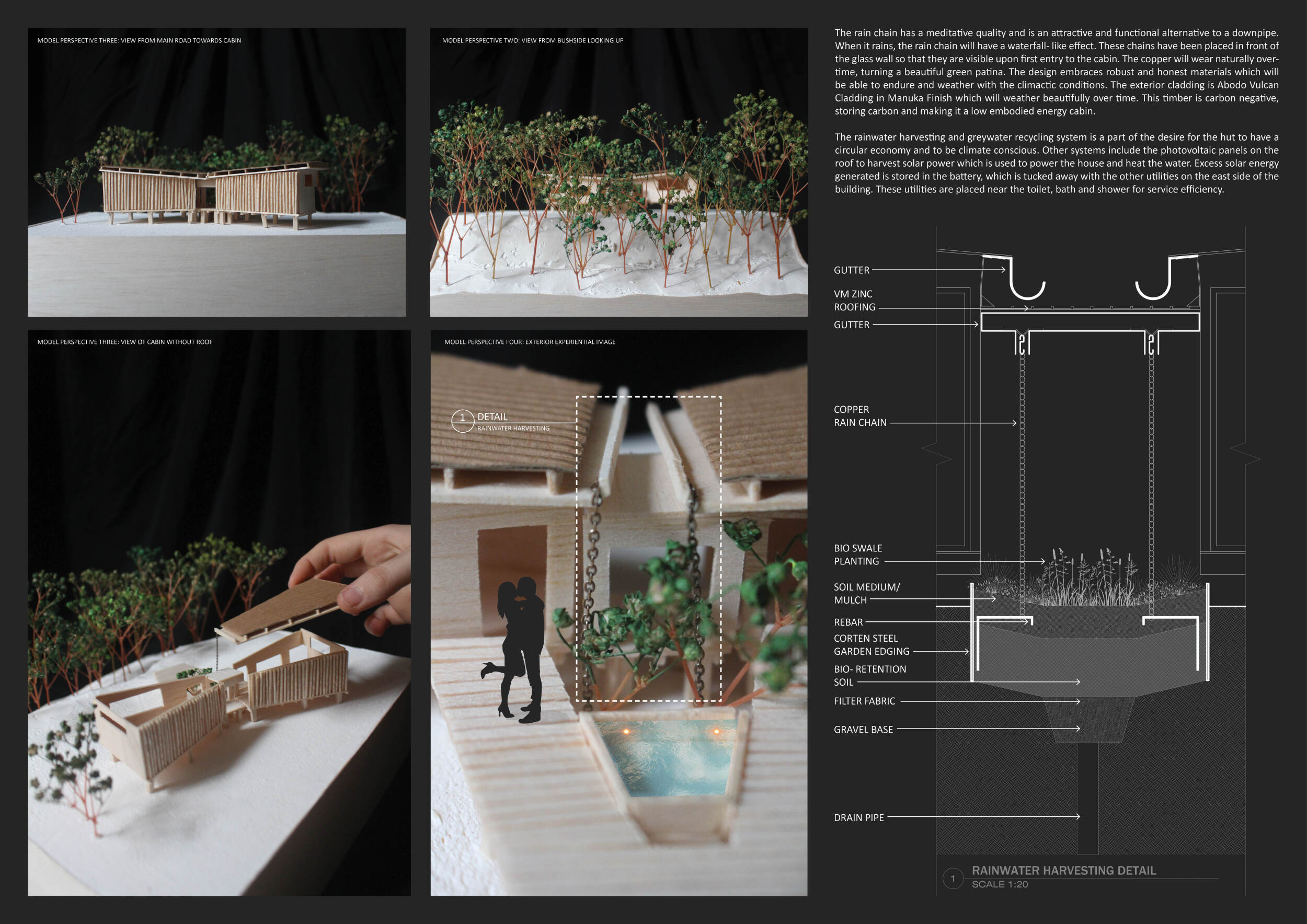 Architecture project // Rainwater Garden and X Frame Structure in a ...