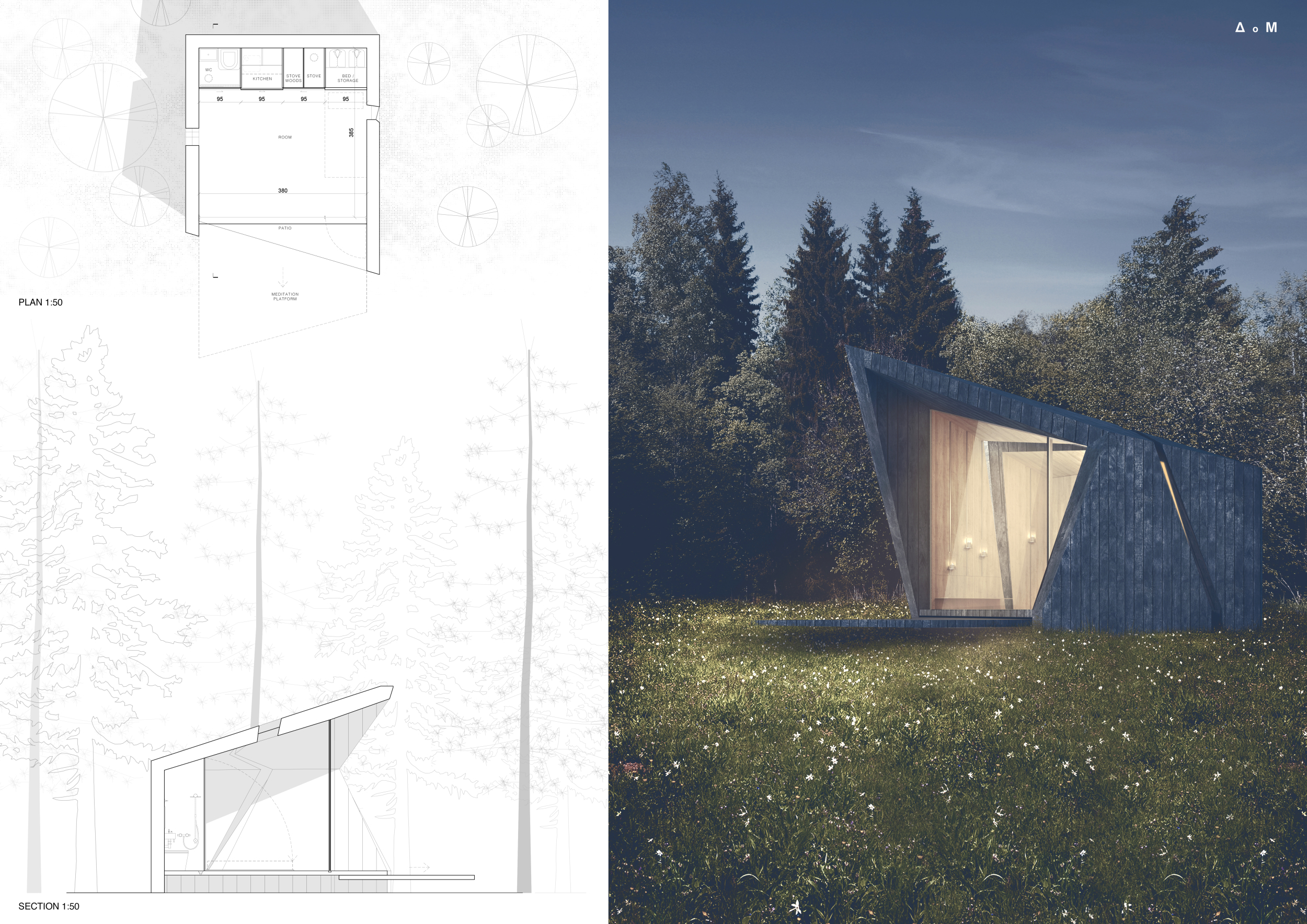 Architecture project // Candlelit Retreat with Recycled Timber and ...