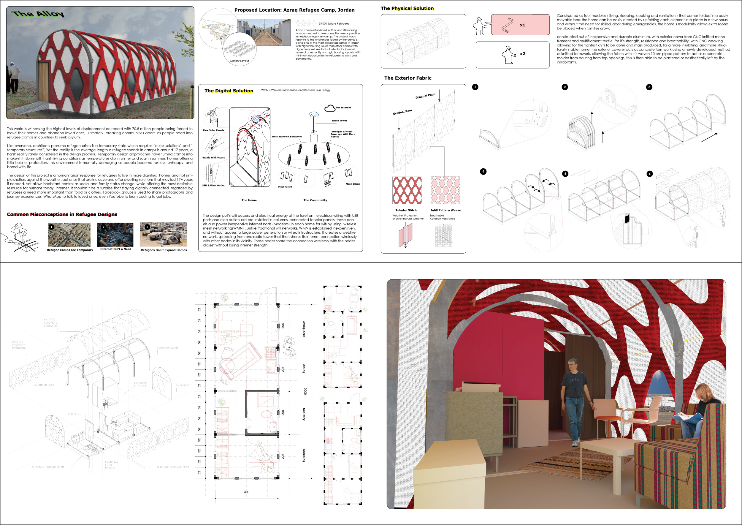 Architecture project // Cnc Knitted Textiles and Modular Aluminum ...
