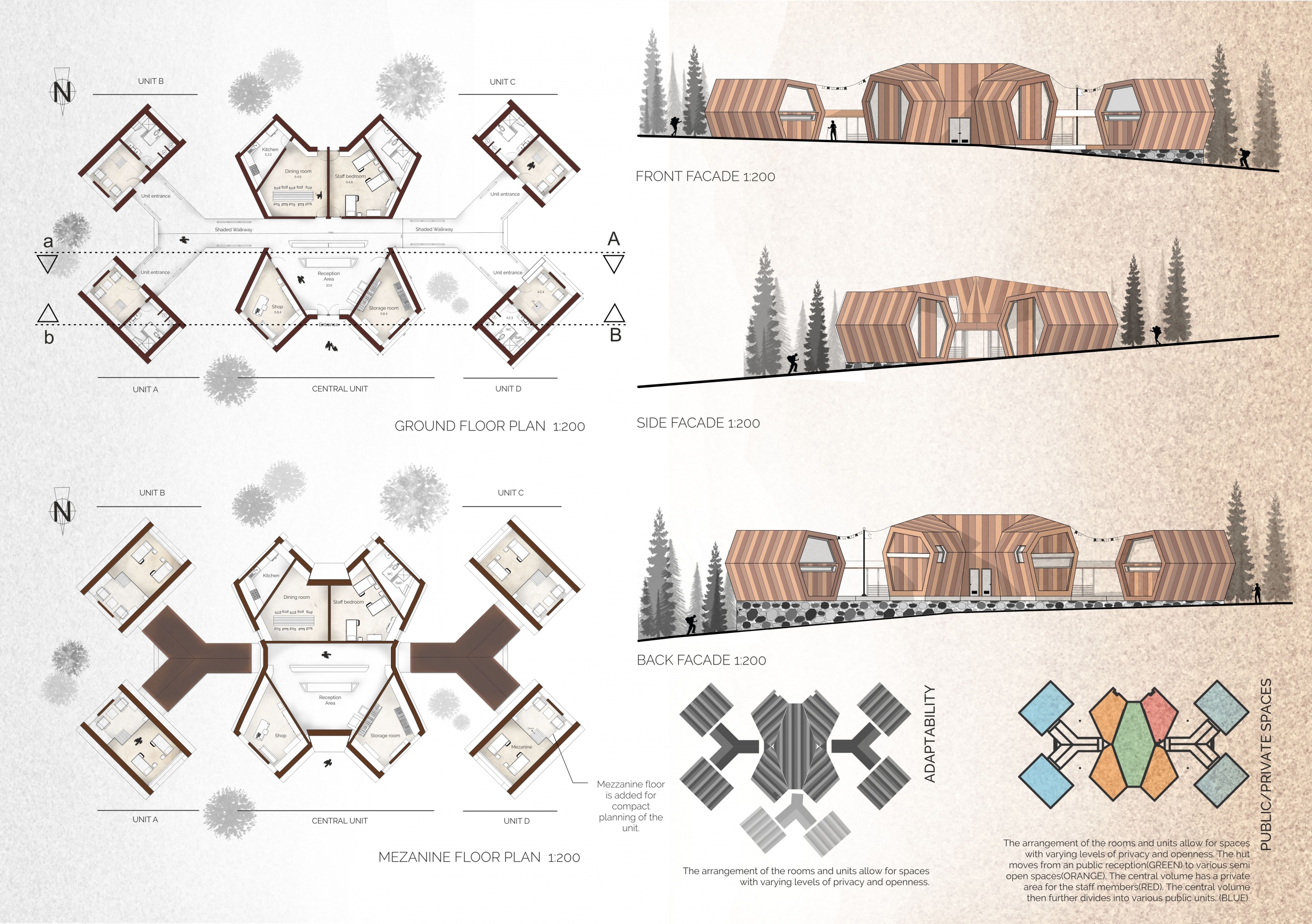 Architecture project // Hexagonal Adobe Habitat with Teak and Sal ...