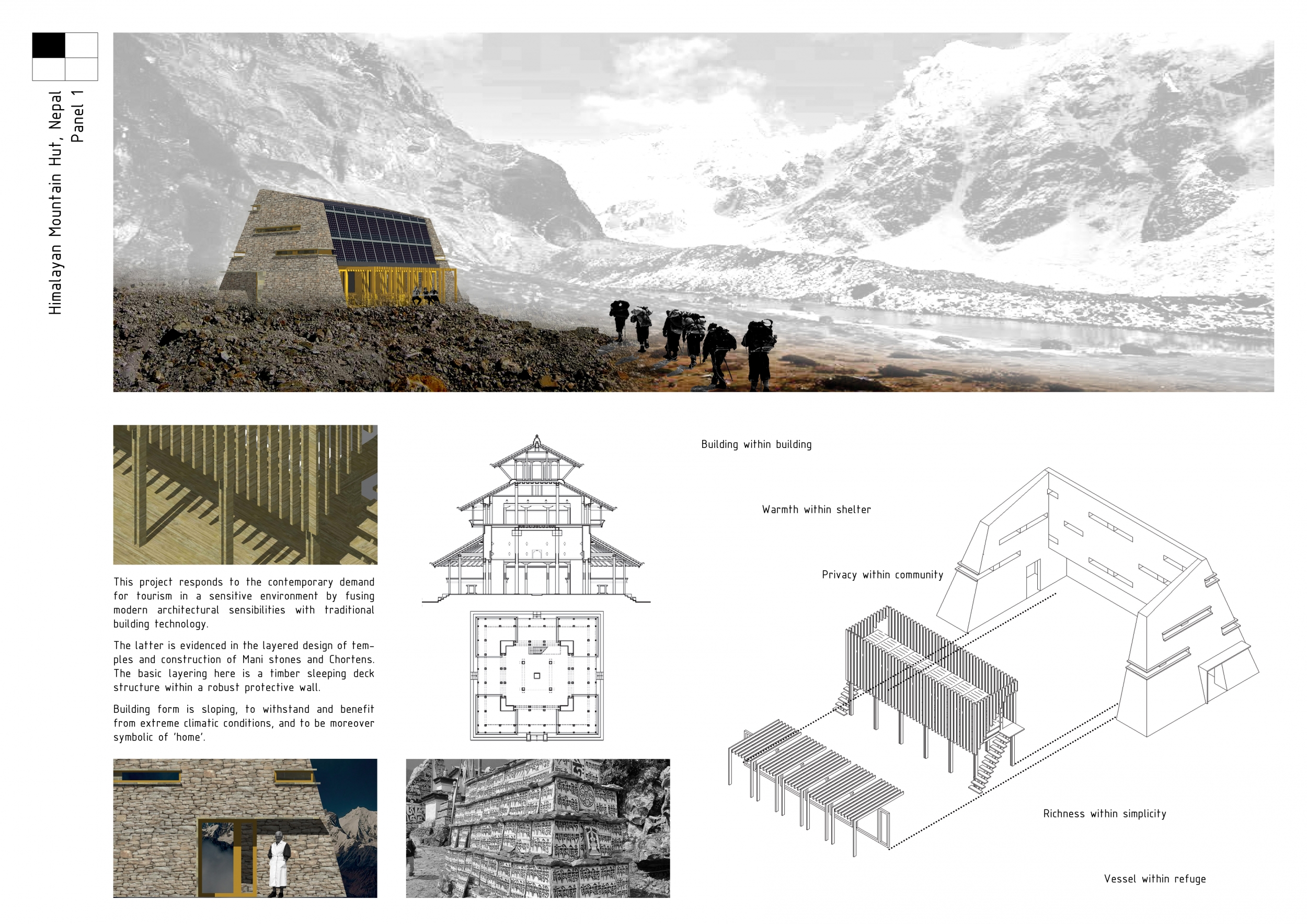 Architecture project // Sloping Roof Structure Crafted from Natural ...