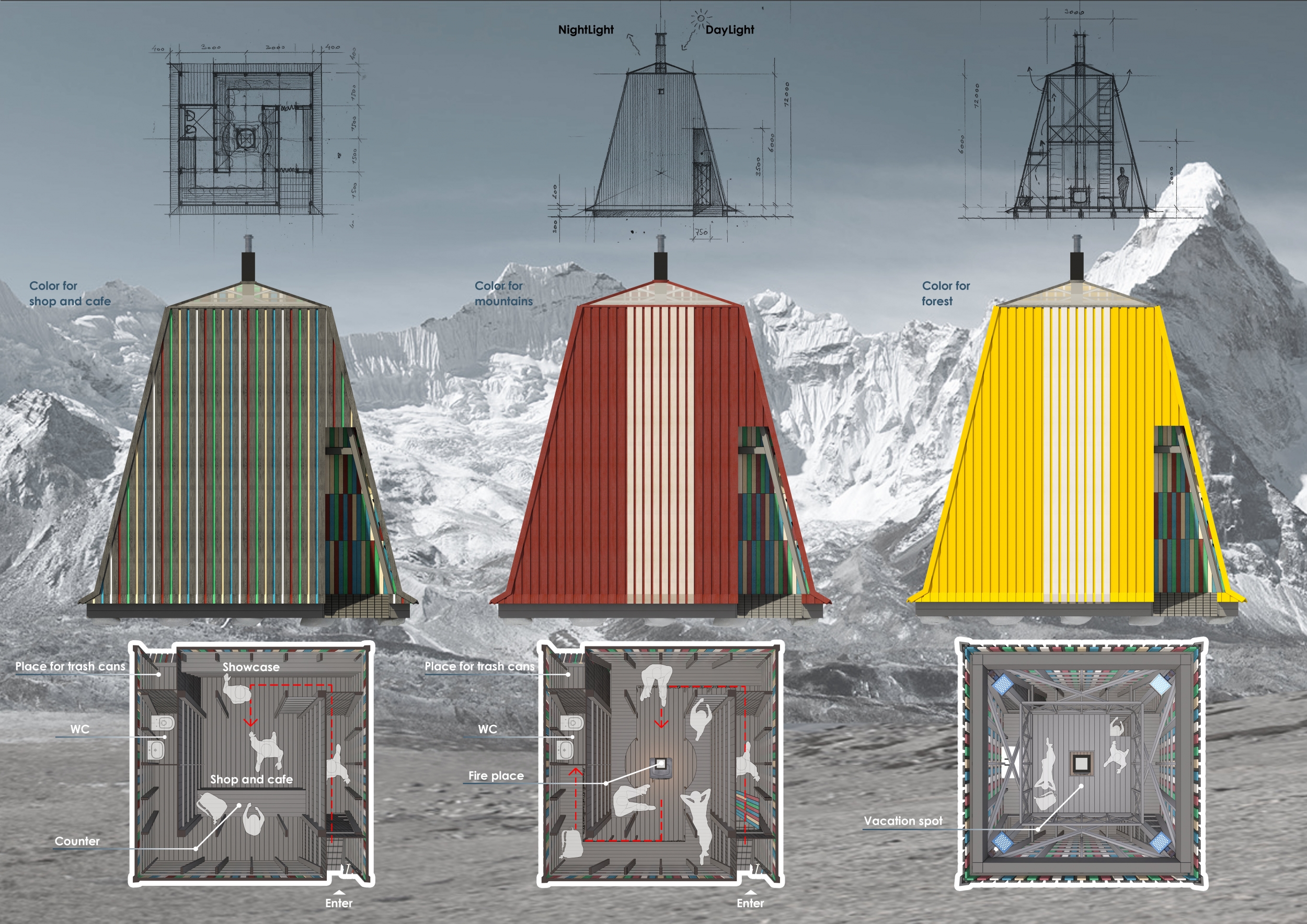 Architecture project // Translucent Pyramid Structure Utilizing Local ...