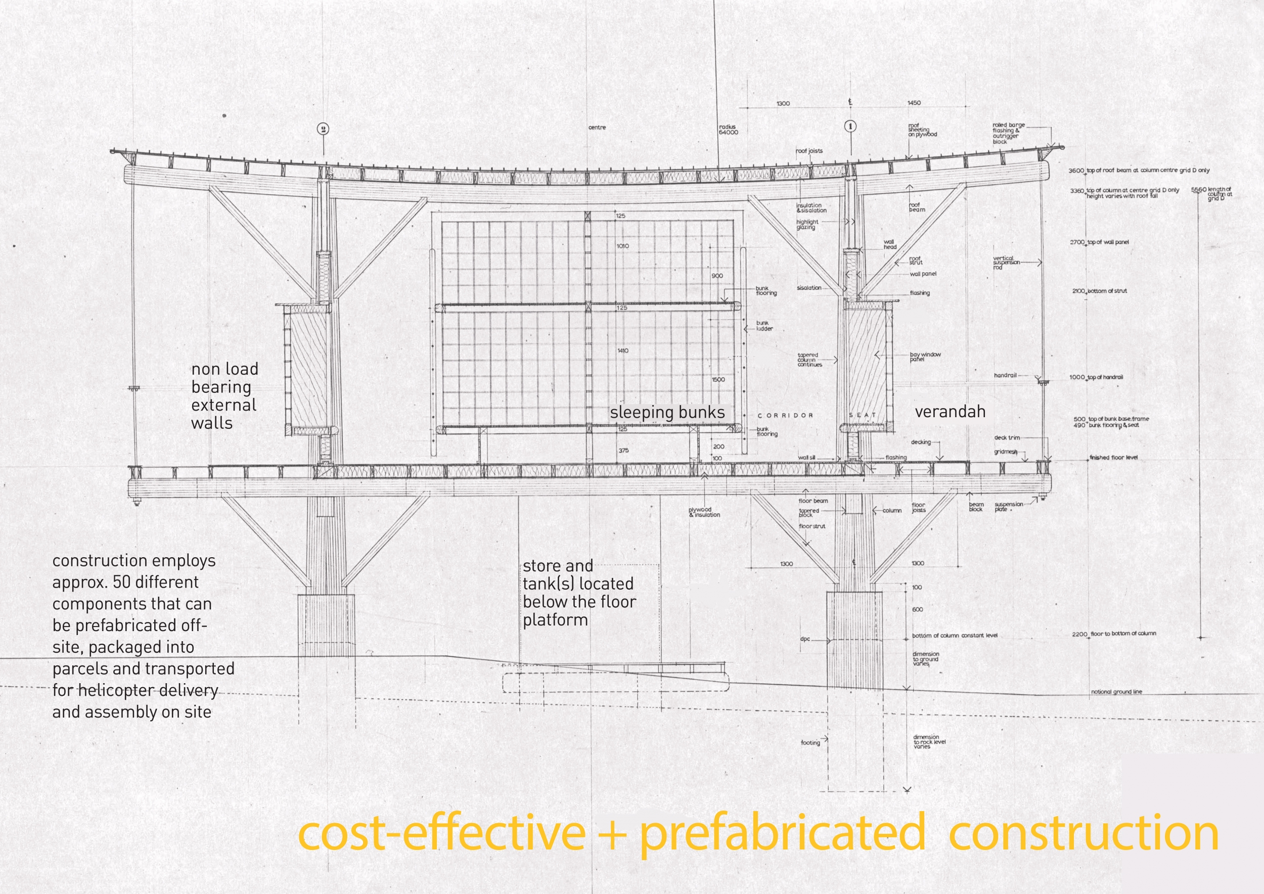 Kalwall Frame Sizes Architecture project // Elevated Retreat Featuring Laminated Timber and ...