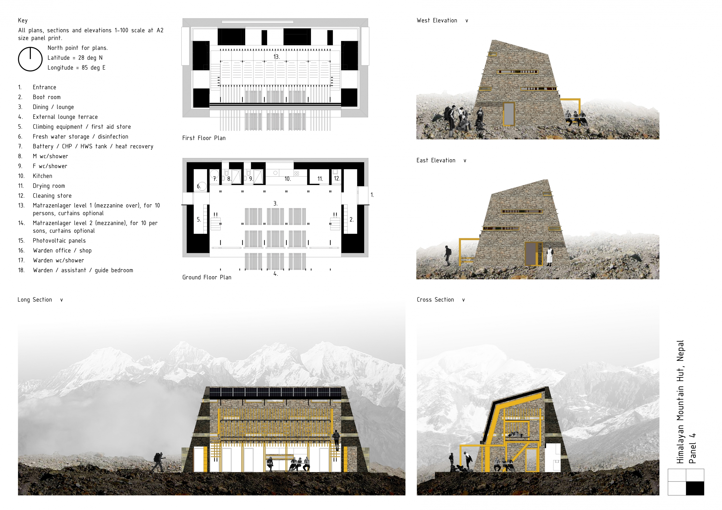 Architecture project // Sloping Roof Structure Crafted from Natural ...