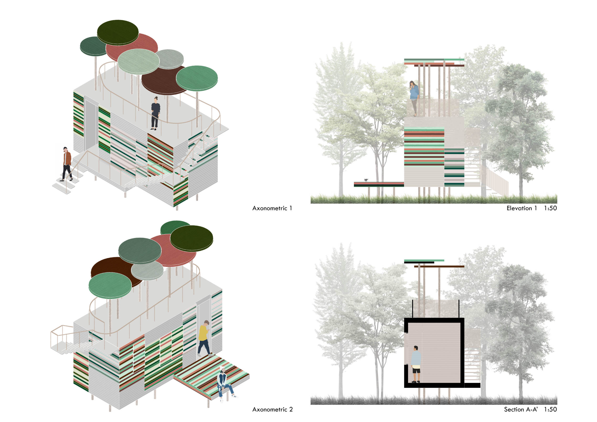 Open Platform Structures Architecture project // Elevated Huts with Open Platforms and Wood ...