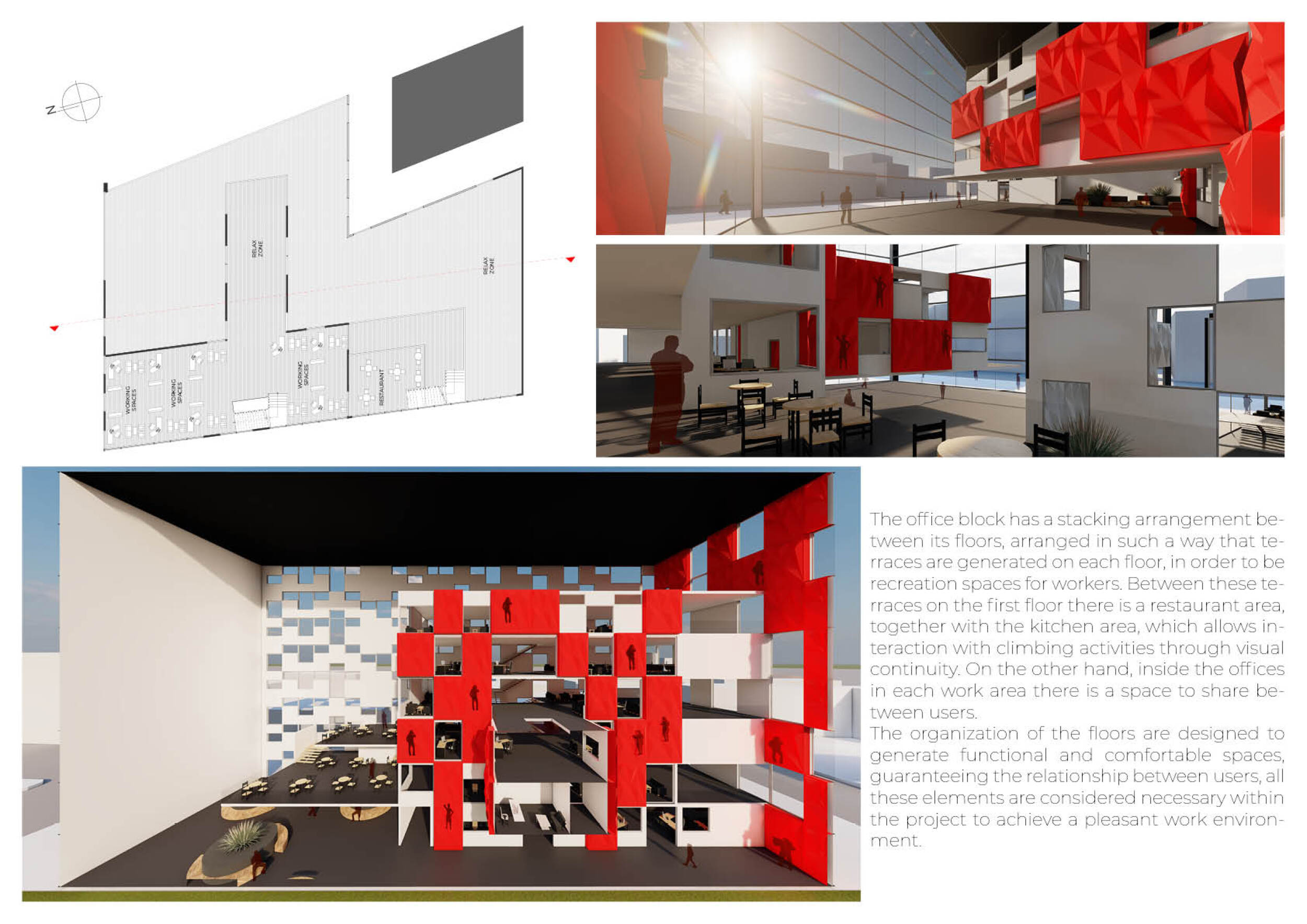 Architecture project // Climbing Center with Dual Circulation and ...
