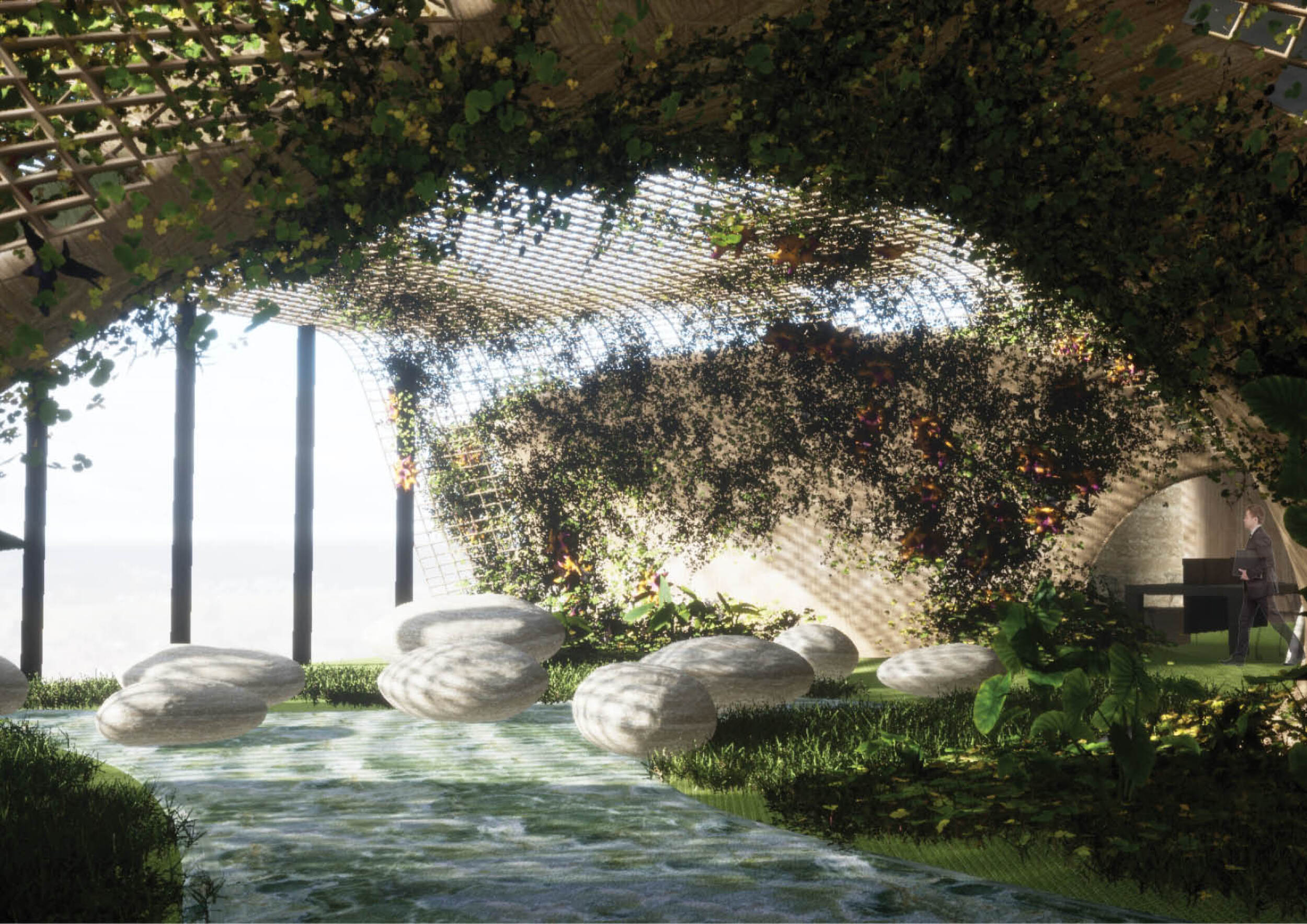 Integration Withnature Architecture project // Organic Partitions and Nature Integration in a ...