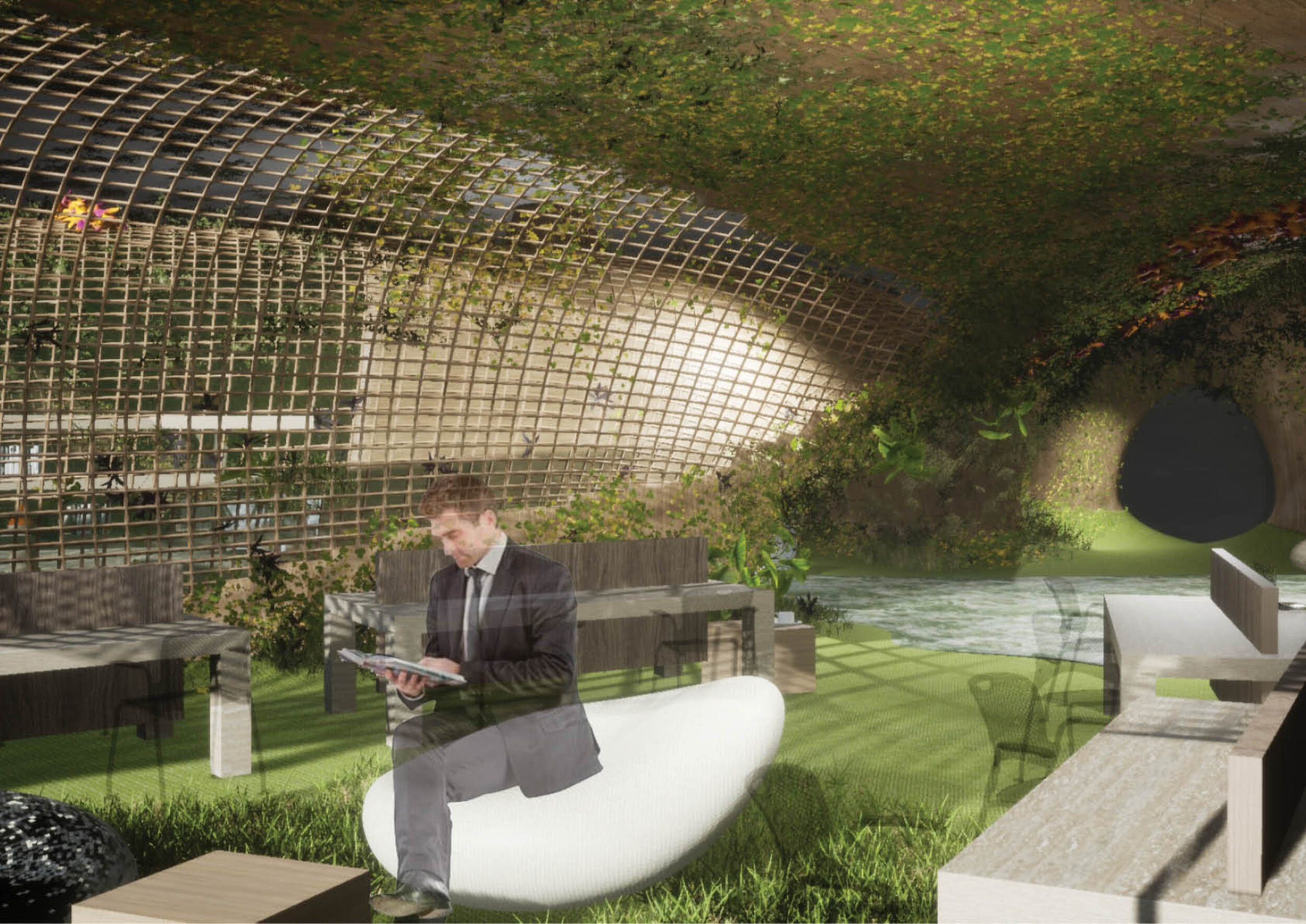 Integration Withnature Architecture project // Organic Partitions and Nature Integration in a ...