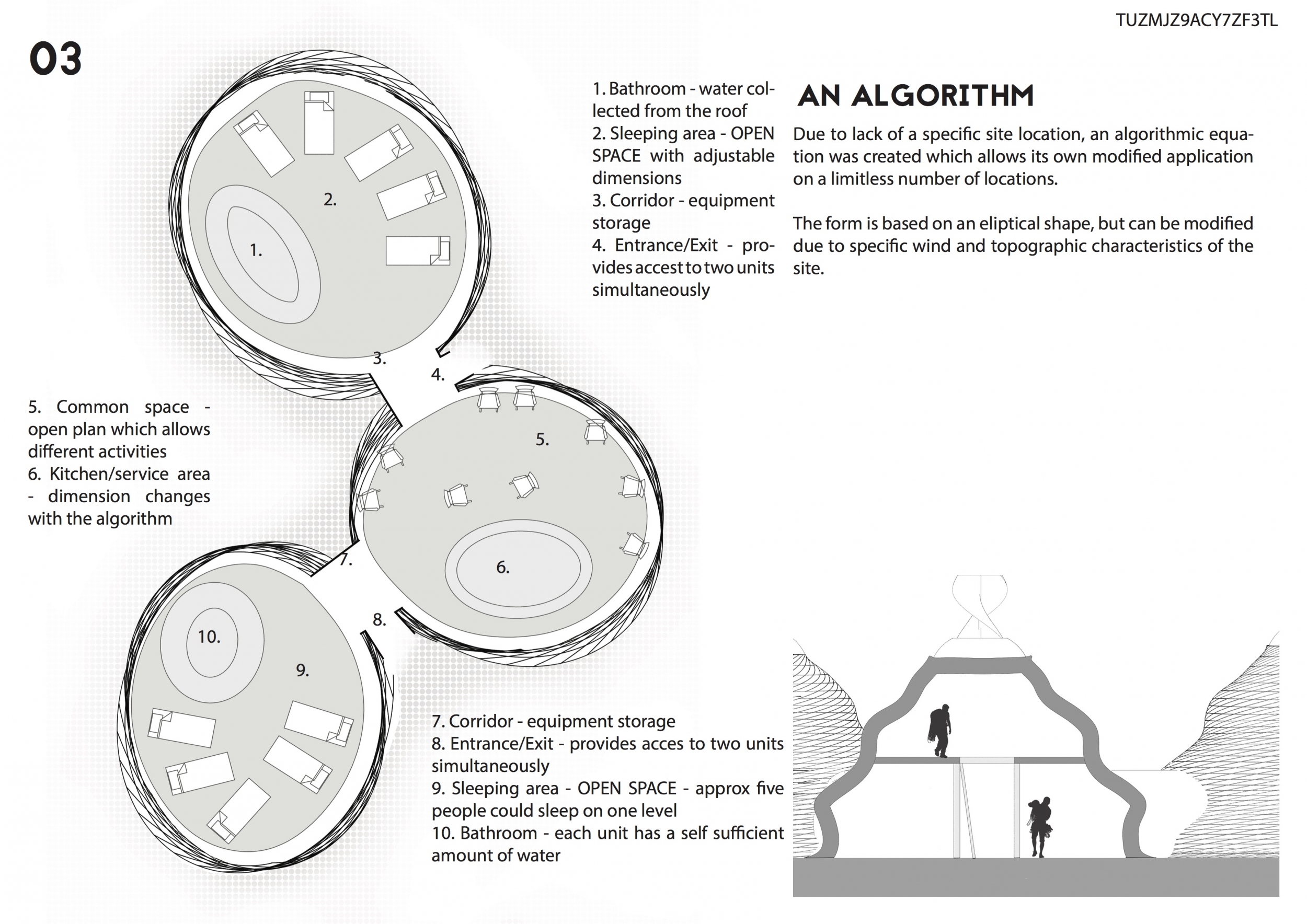 Architecture project // Aerodynamic Stone Shelter with Integrated ... - Off-Grid Apartment Aerodynamic Wall Design