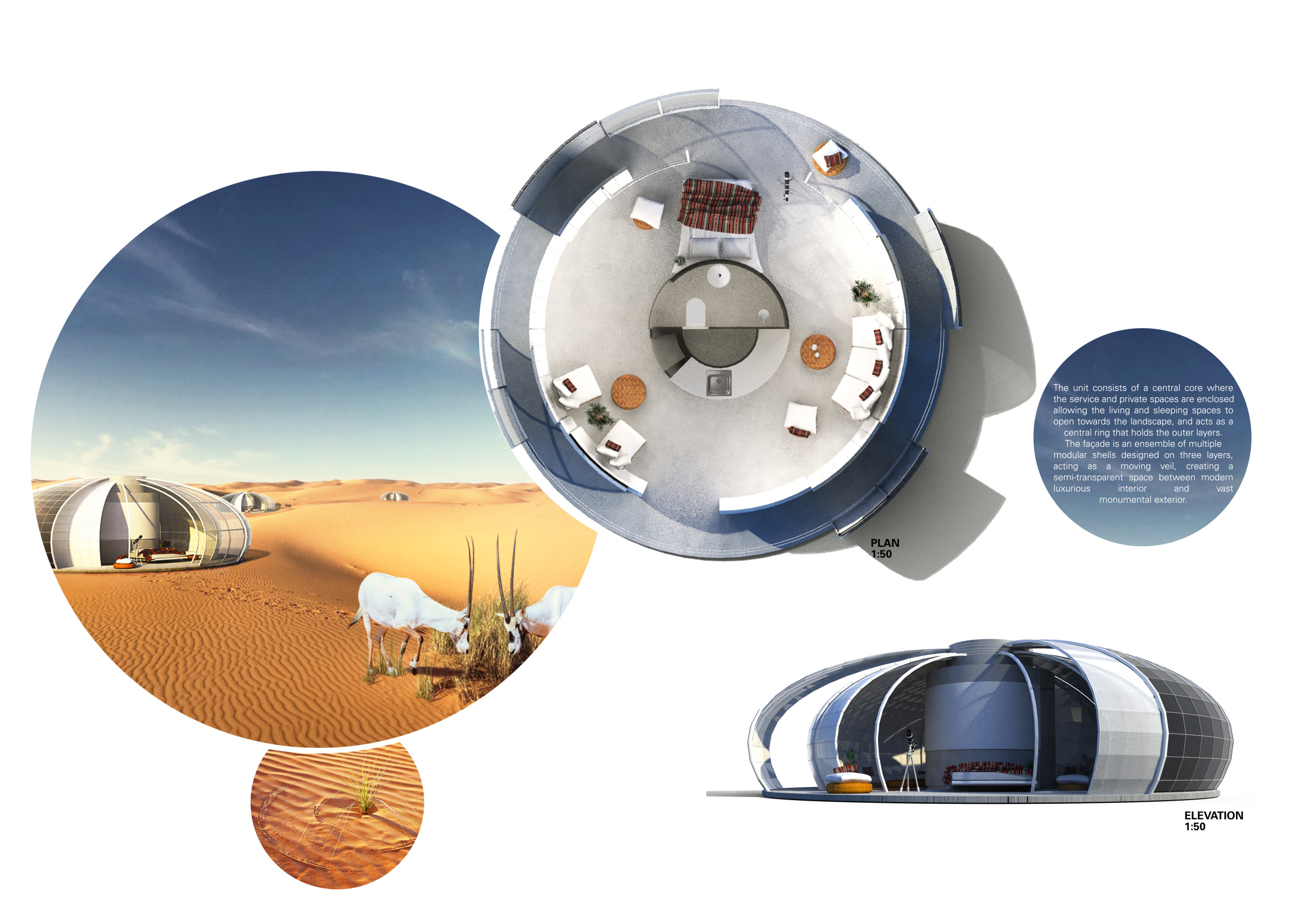 Architecture project // Modular Shells Embracing Desert Views in a ...