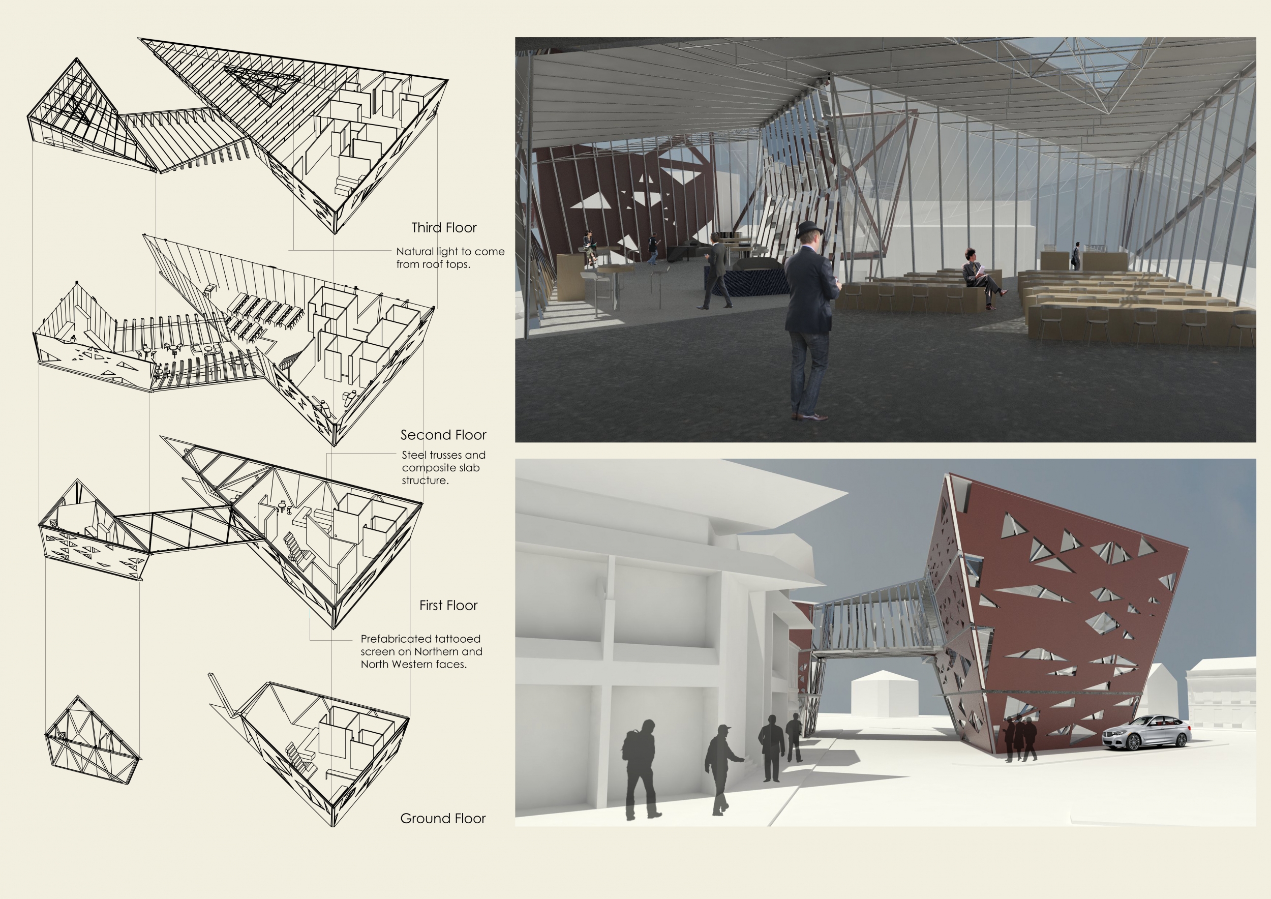 Architecture project // Triangular Forms and Precast Concrete Create a ...