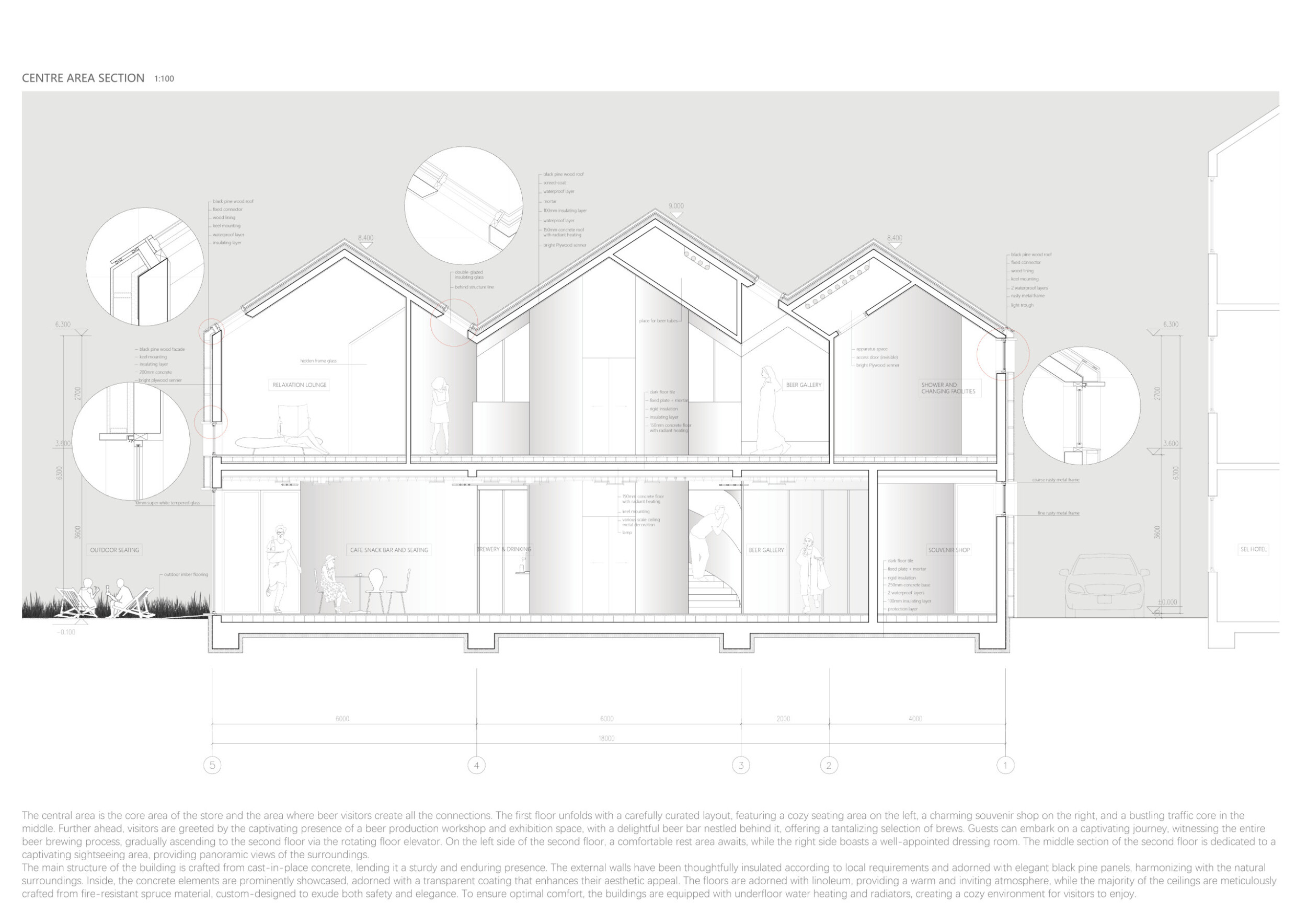 Architecture project // Charred Timber Integration with Steel Accents ...