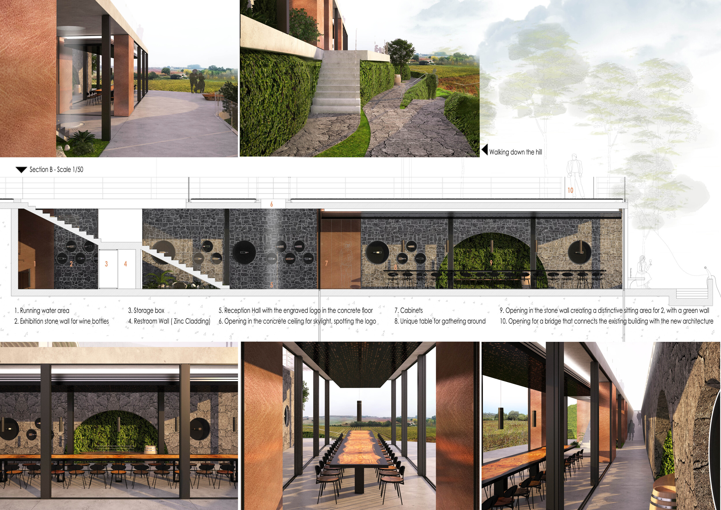 Architecture projects - narrow pathway // Buildner
