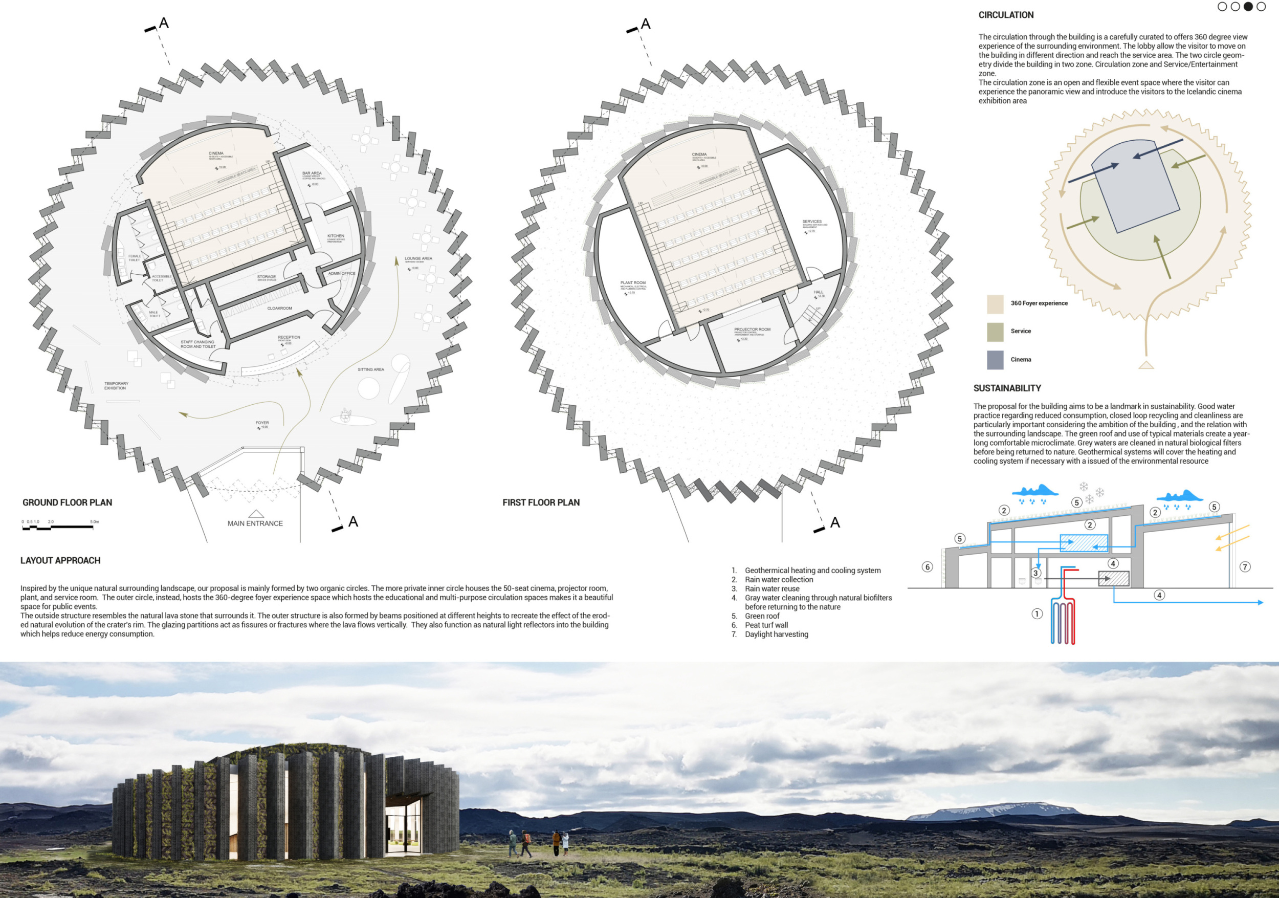 Architecture project // Volcanic Aggregate Pavilion Merging Naturally ...
