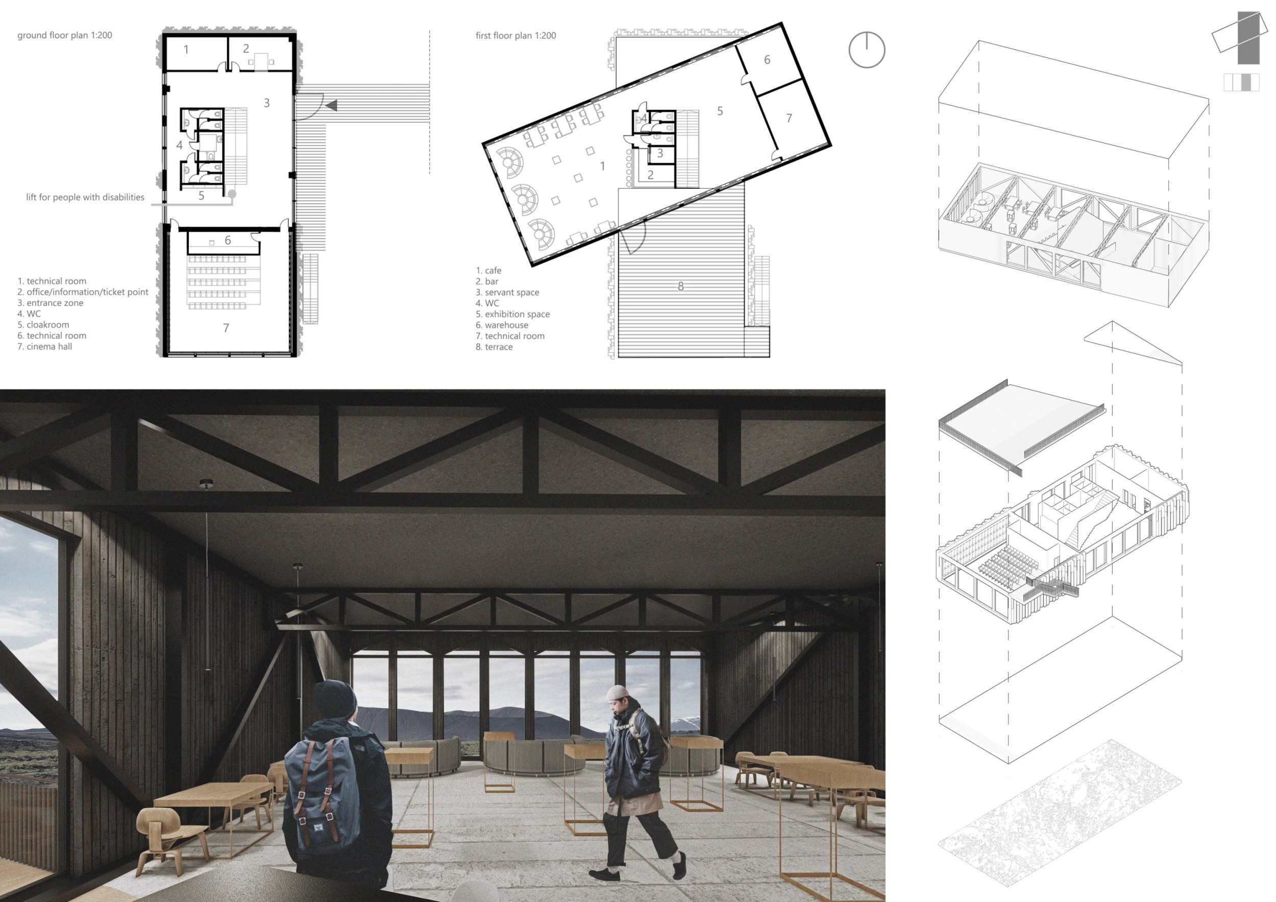 Architecture project // Basalt Panels and Wooden Façade as Cultural Hub ...