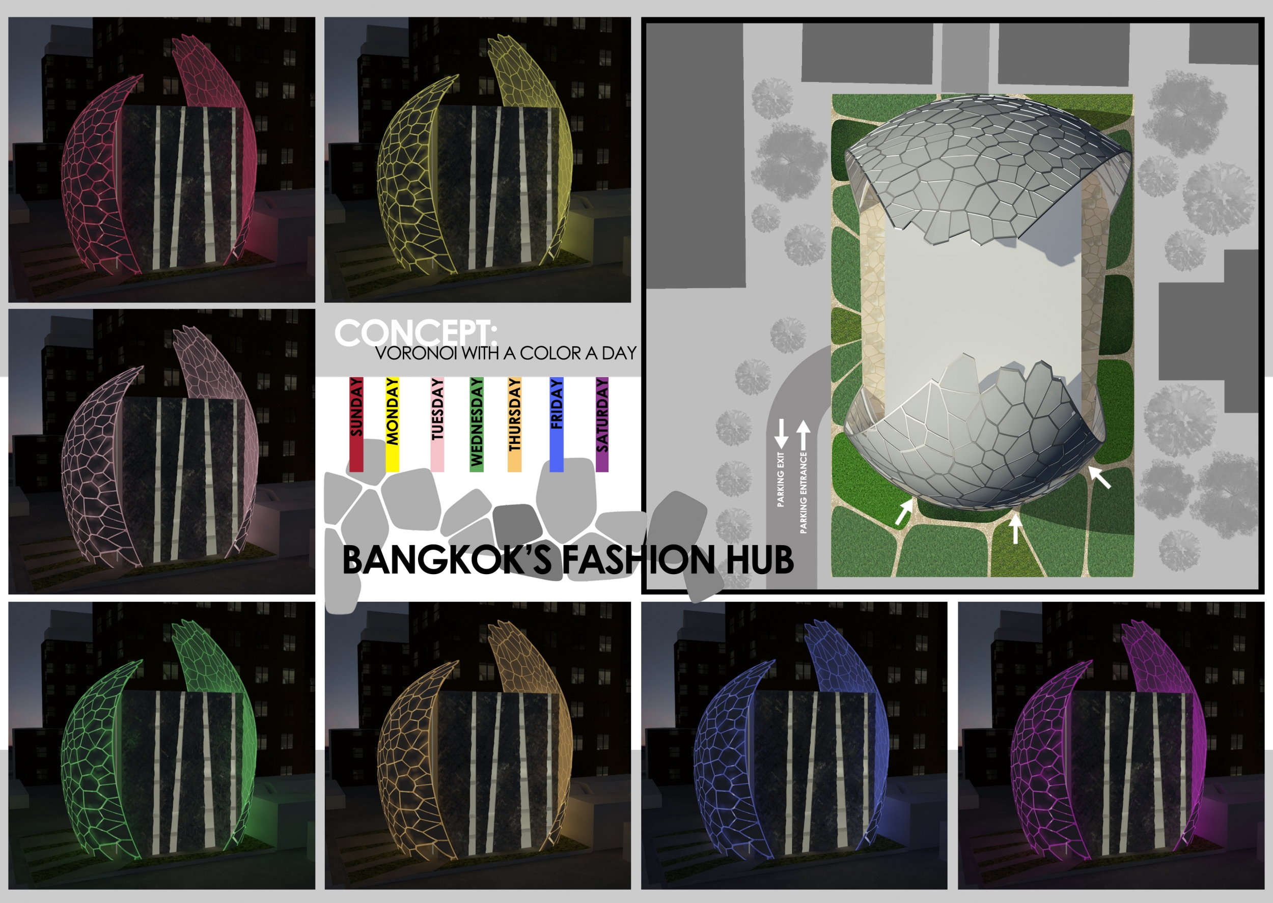Architecture project // Dynamic Voronoi Facade with Living Walls ...