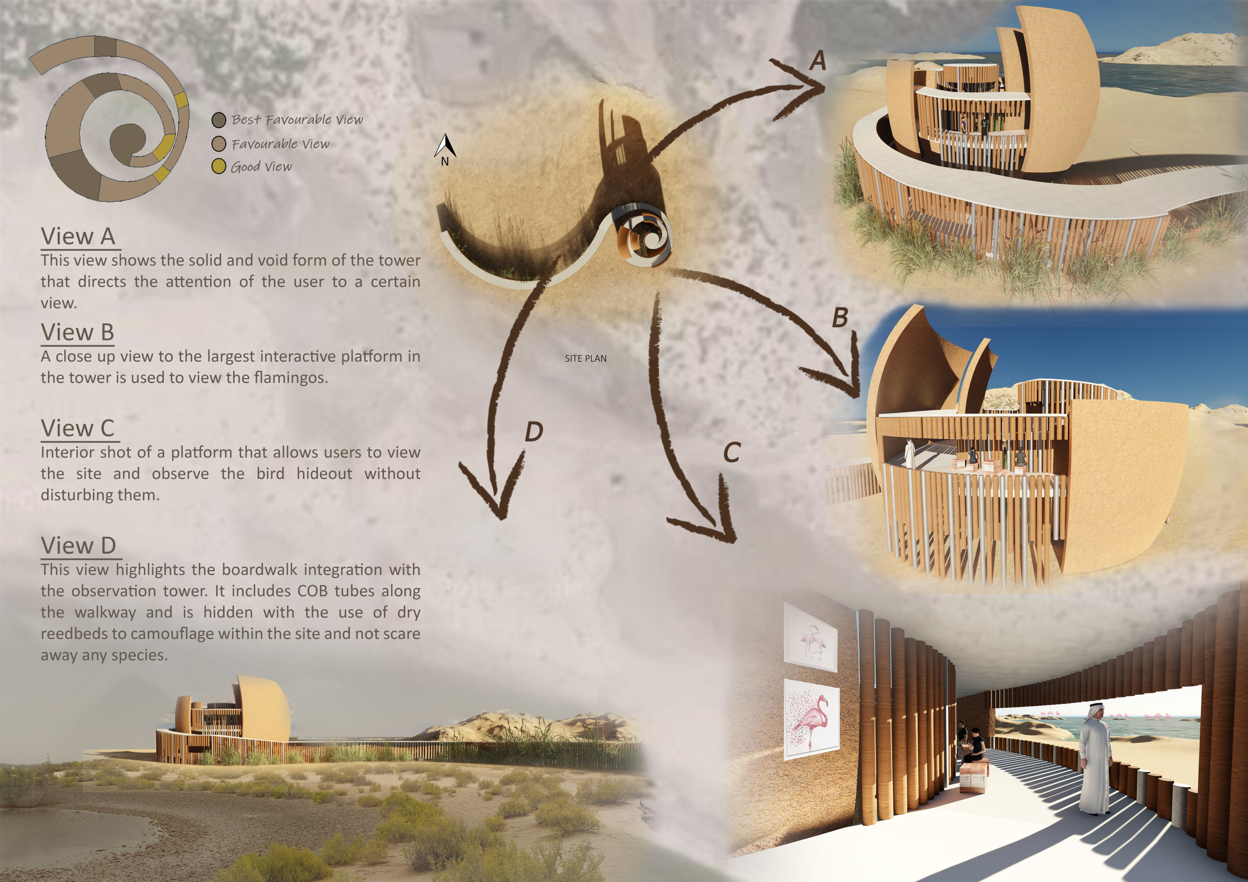 Architecture project // Environmental Observation Tower with COB ...