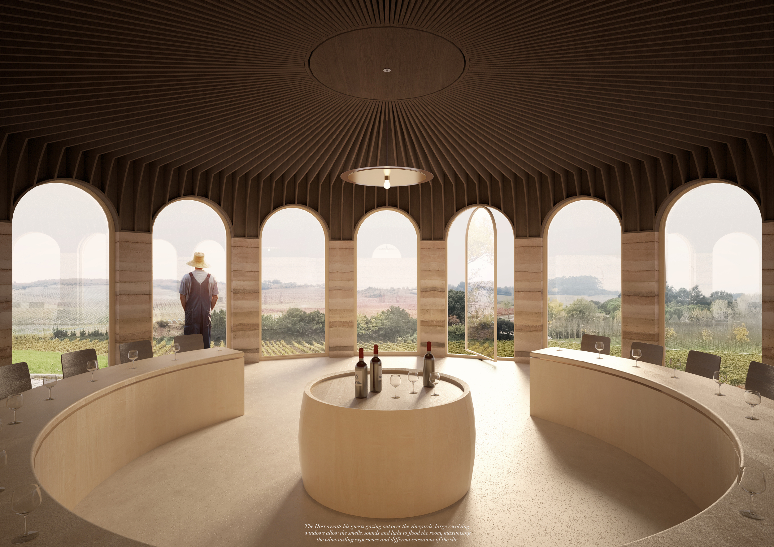 Architecture project // Rammed Earth Structure Blending with Natural ...