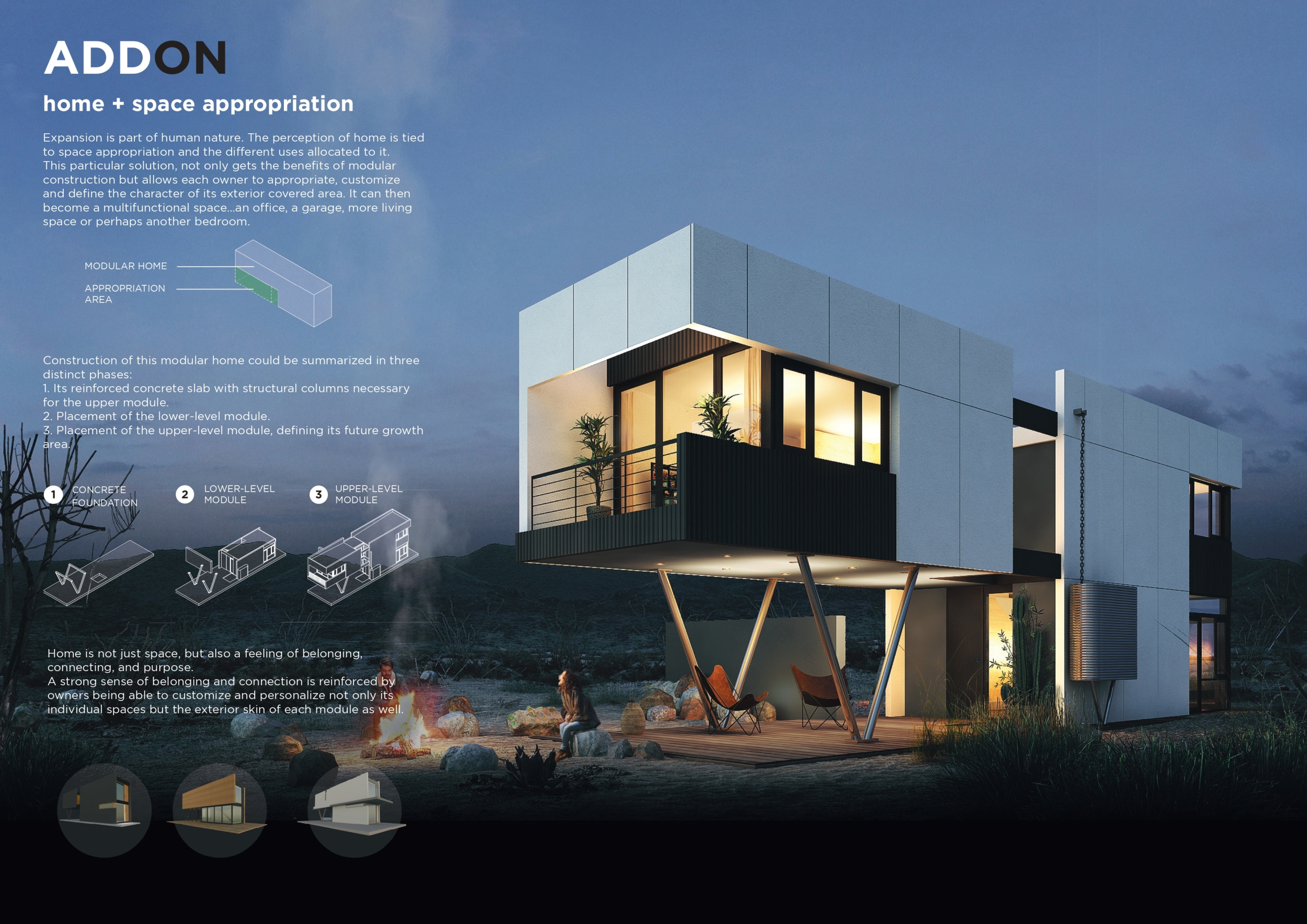 Architecture project // Modular Living with Reinforced Concrete and ...