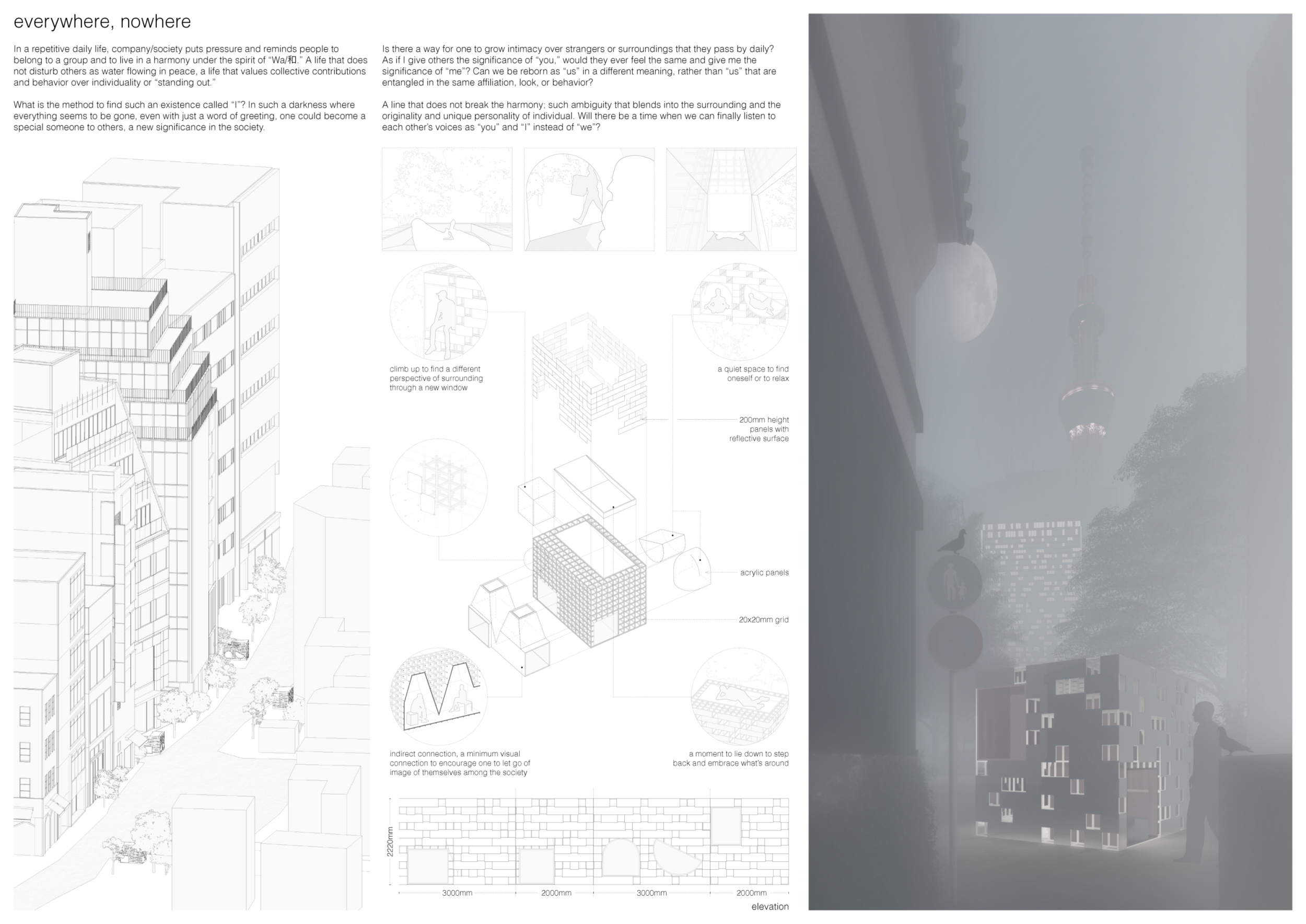 Architecture project // Reflective Surfaces Enhancing Solitude in a ...