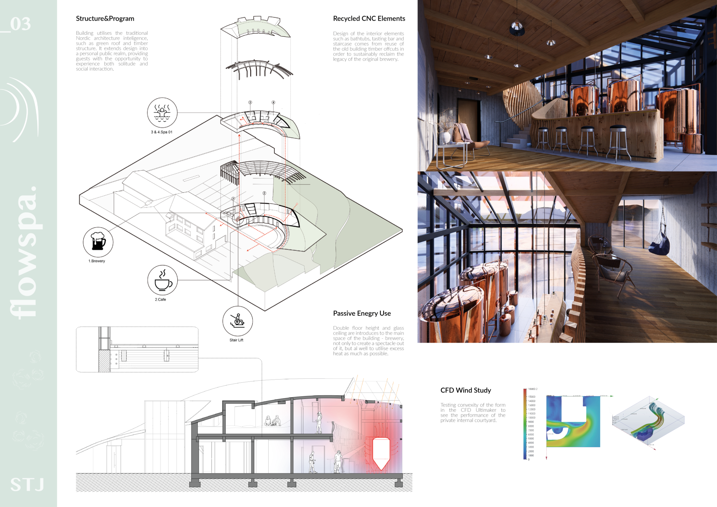 Architecture project // Natural Wood Brown and Expansive Glass Facades ...