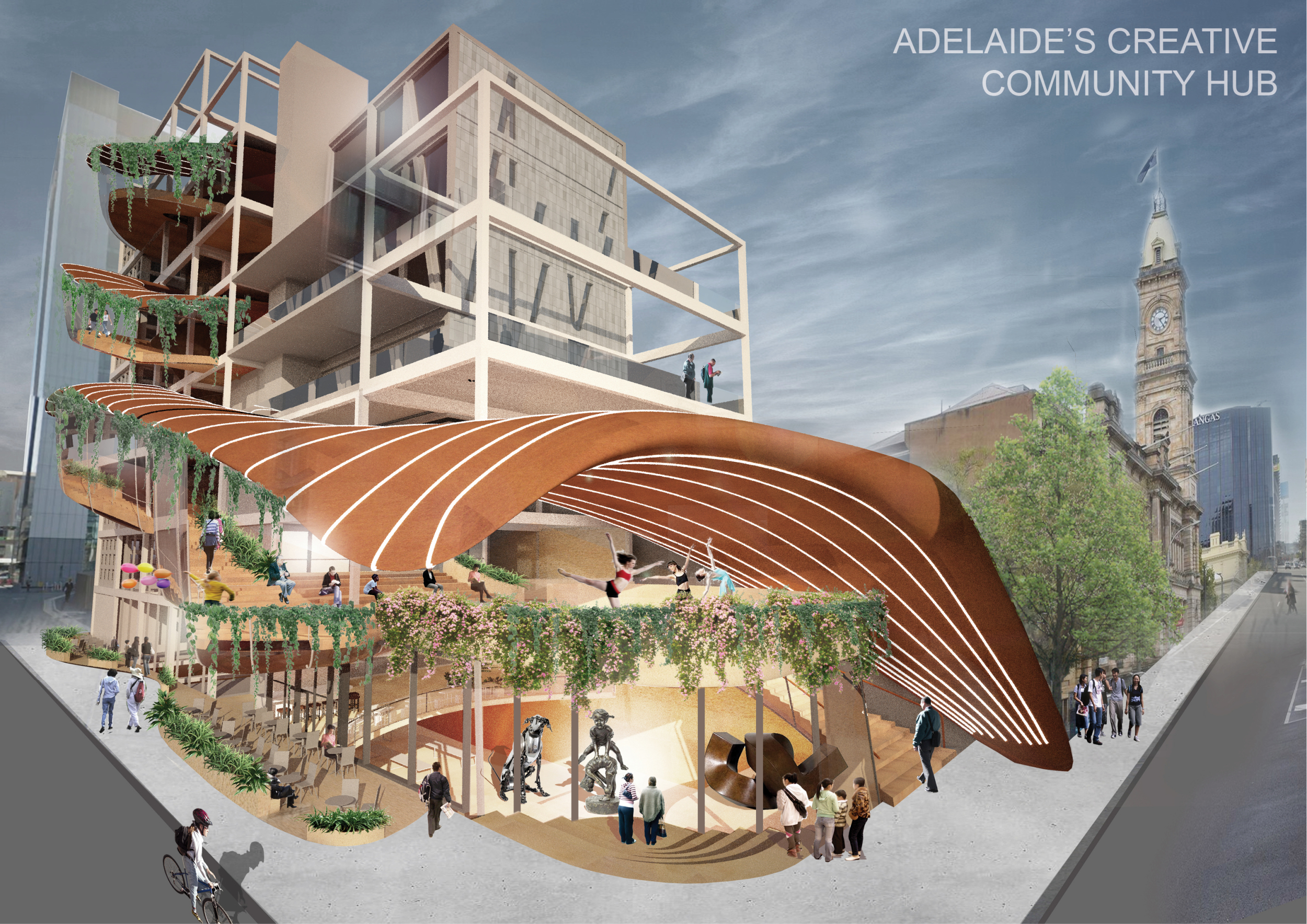 Architecture project // Canopy Structure Crafted from Charred Wood and ...