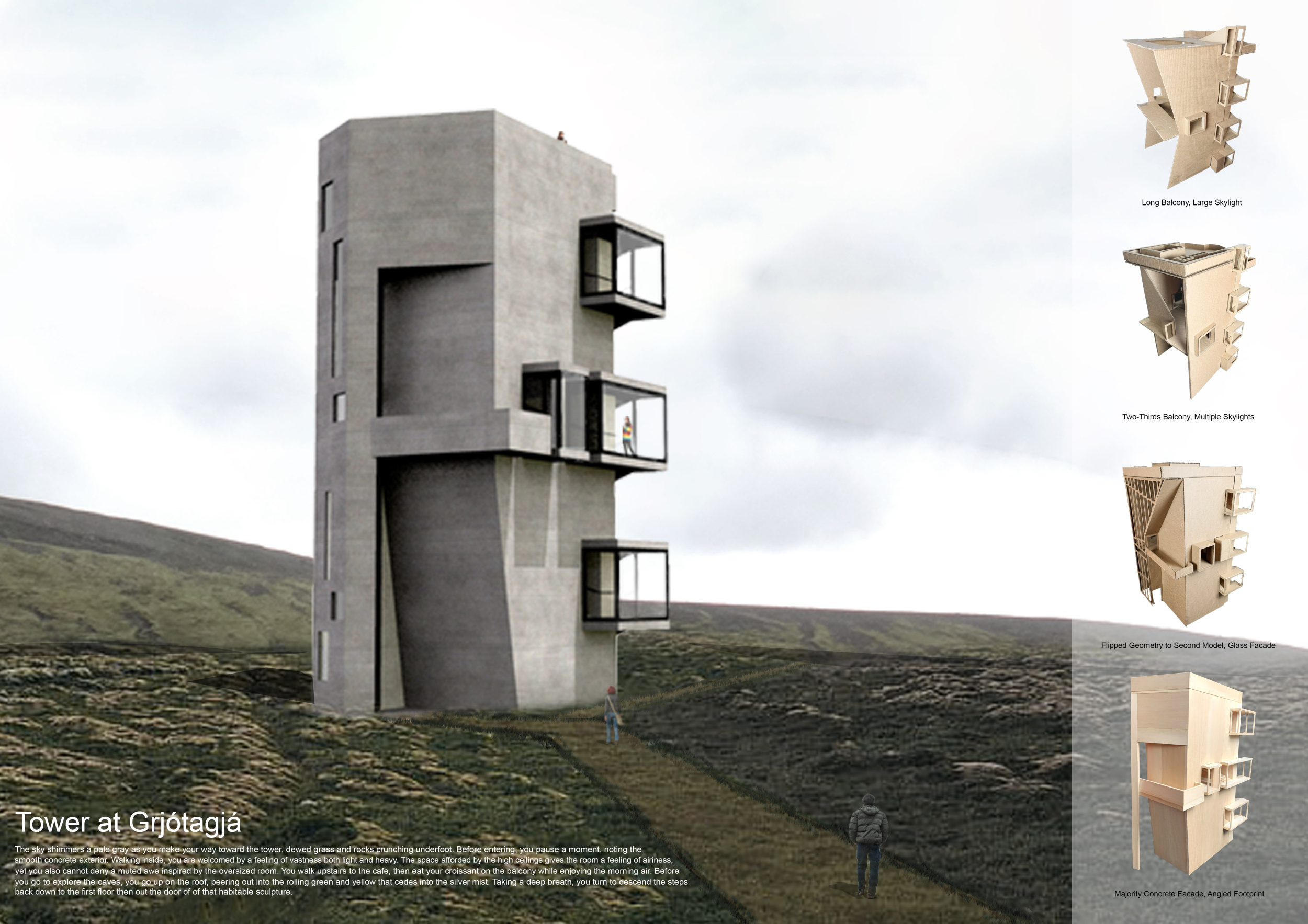 Architecture project // Café with Protruding Views Within a Concrete ...