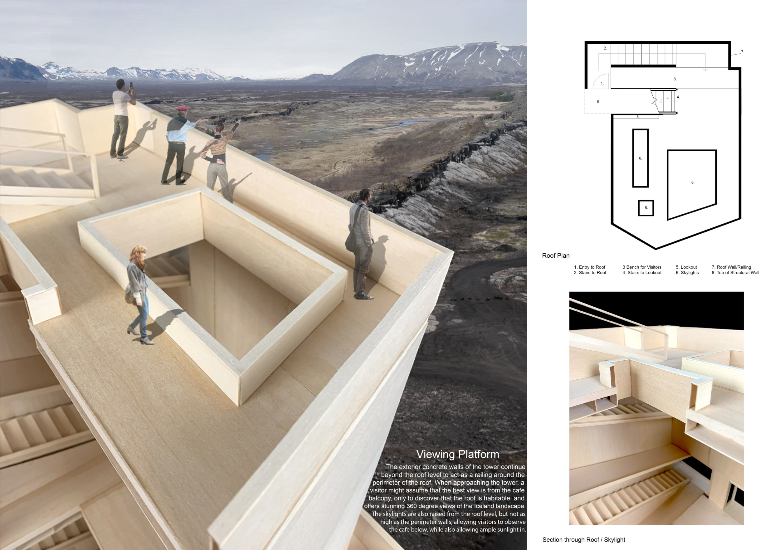 Architecture project // Café with Protruding Views Within a Concrete ...