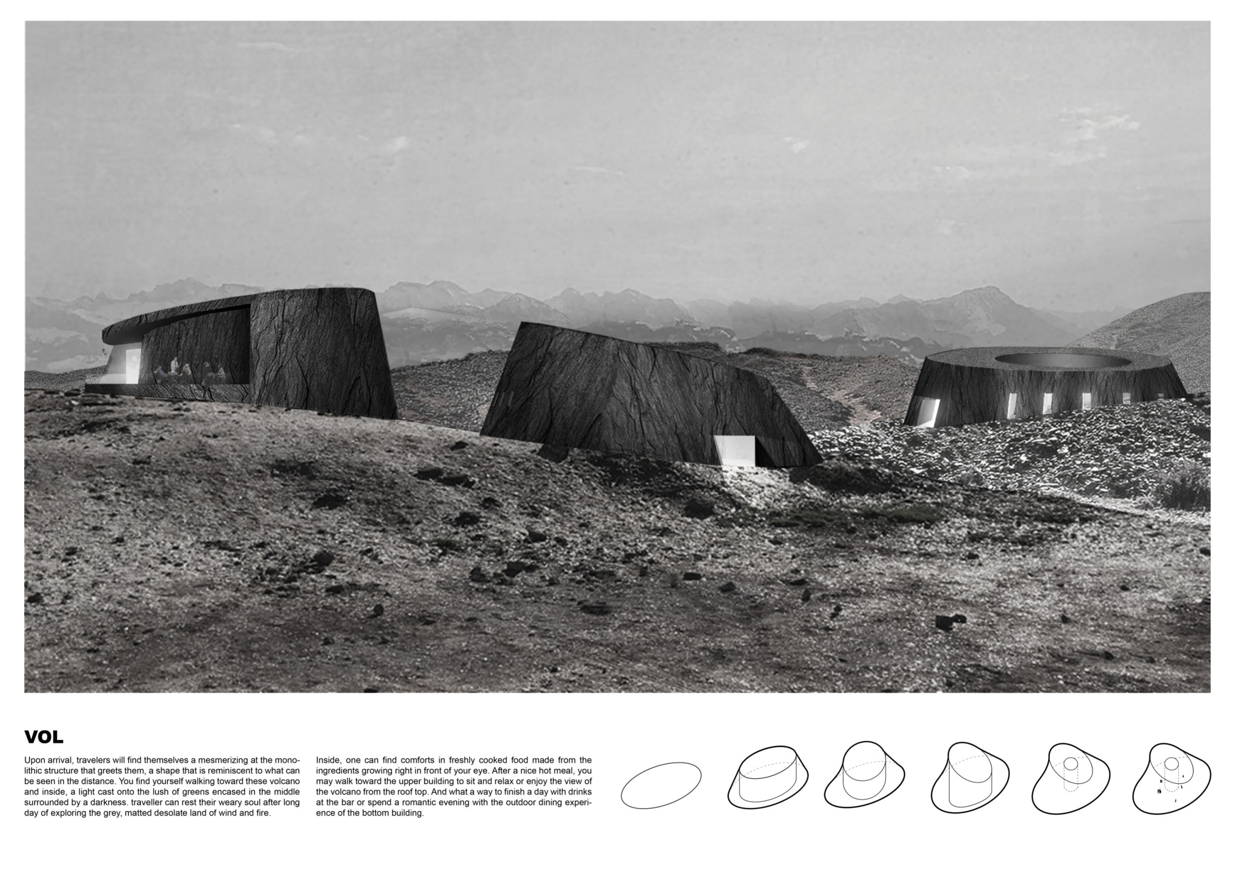 Architecture project // Lava Stone Atrium Set Amidst Hverfjall's ...