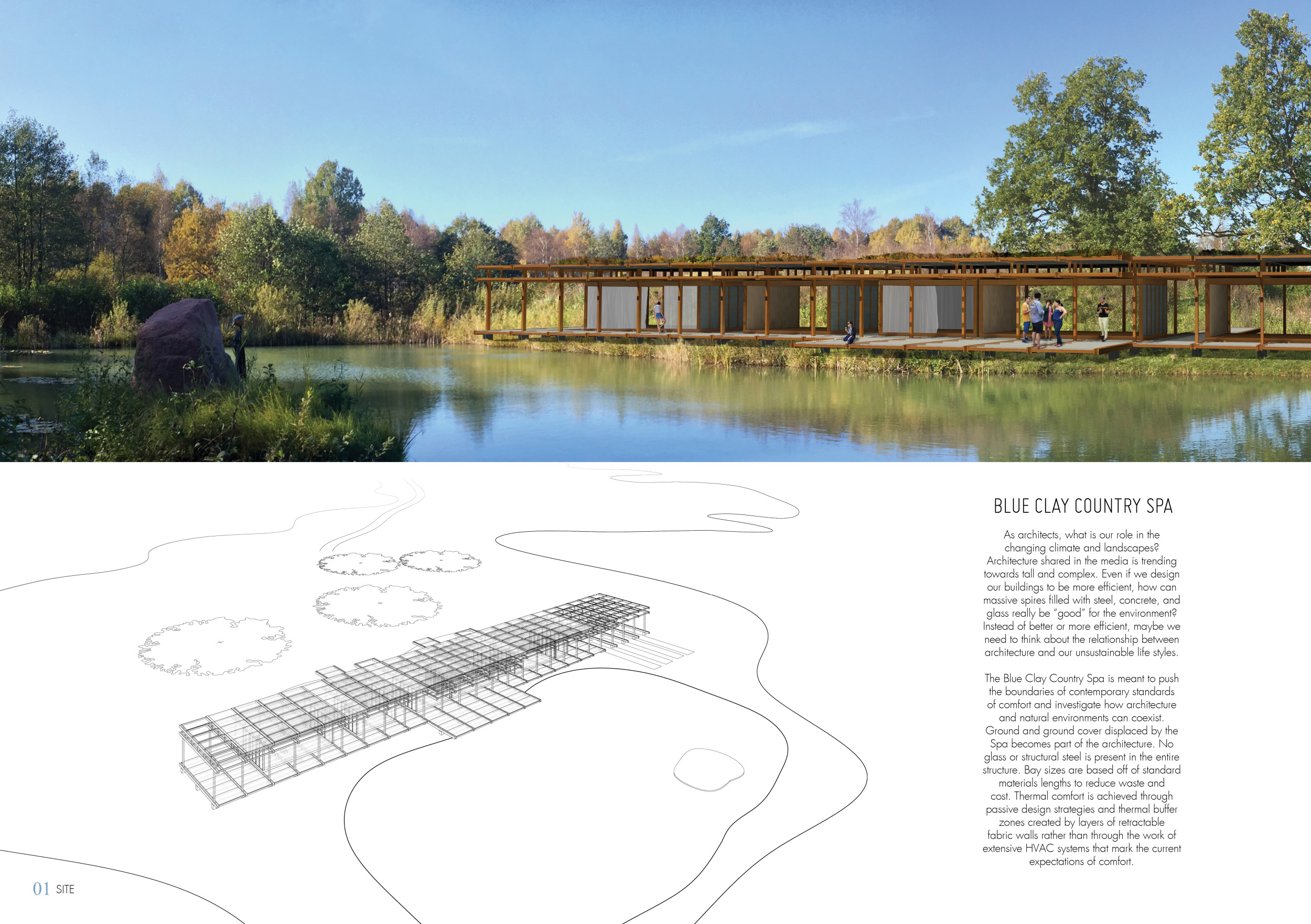 Architecture project // Cerulean Clay Walls and Wattle Construction in ...