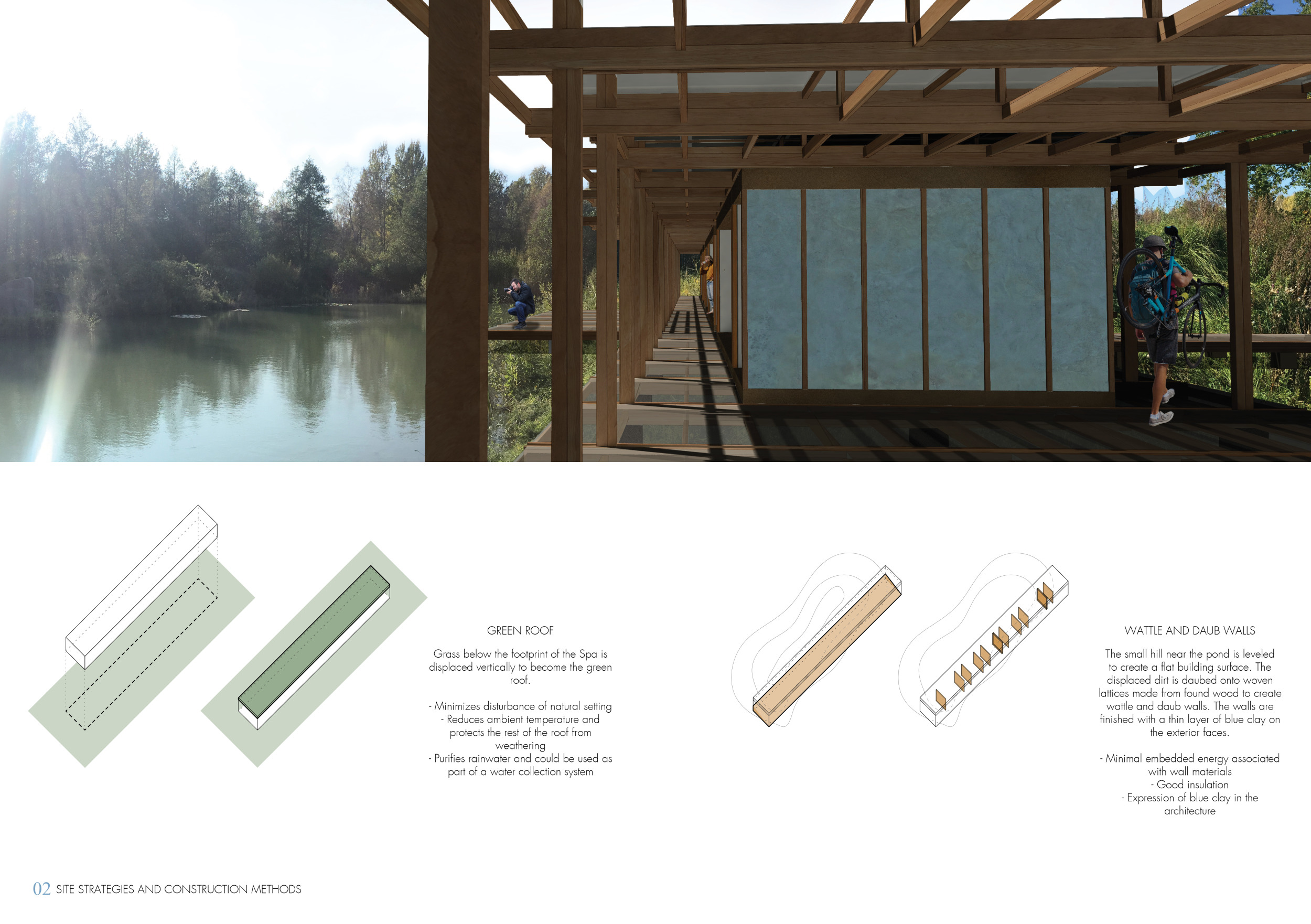 Architecture project // Cerulean Clay Walls and Wattle Construction in ...