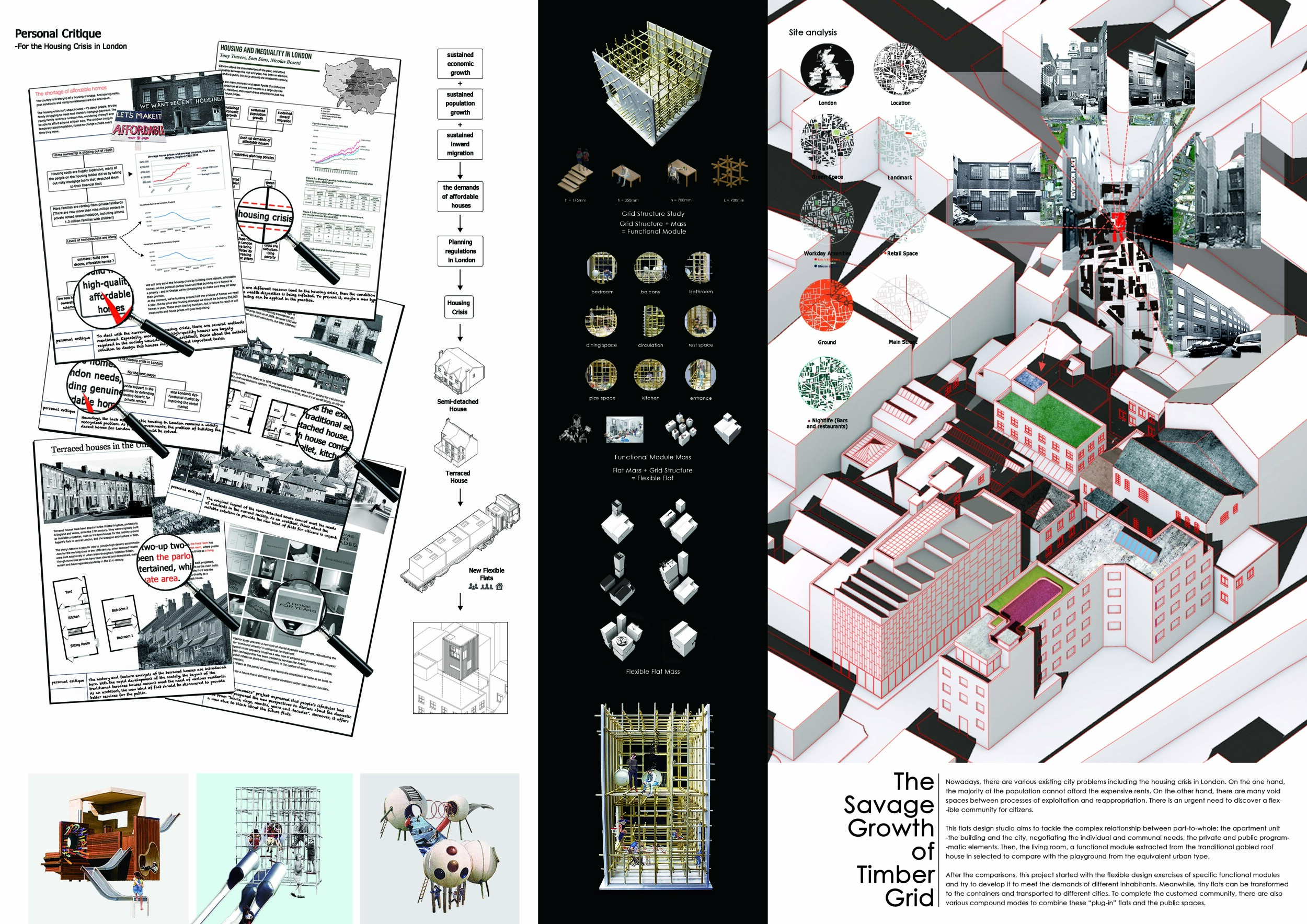 Unit Project Design Architecture project // Flexible Living Units with Concrete Walls and ...