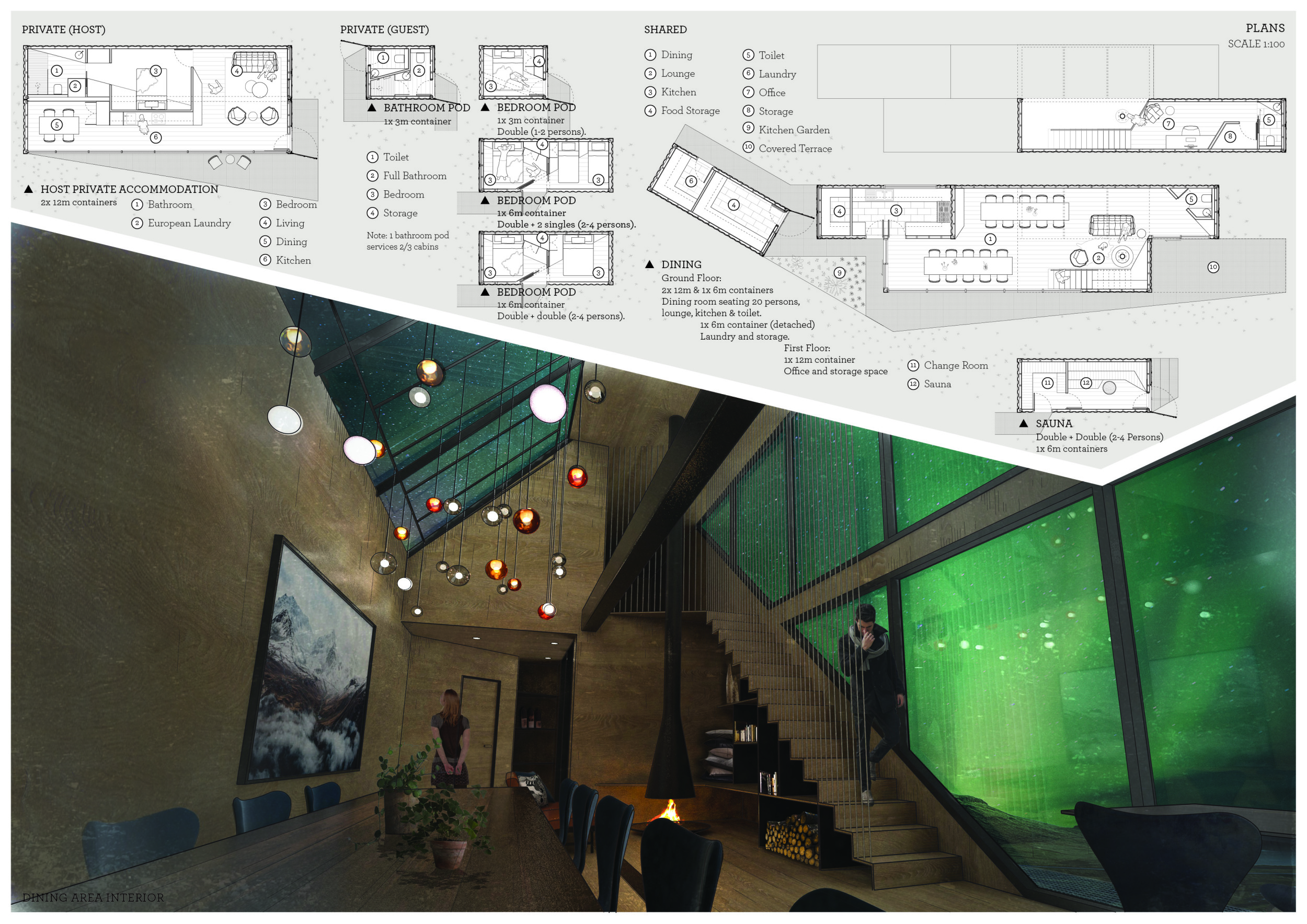 Architecture project // Repurposed Shipping Containers Blending into ...