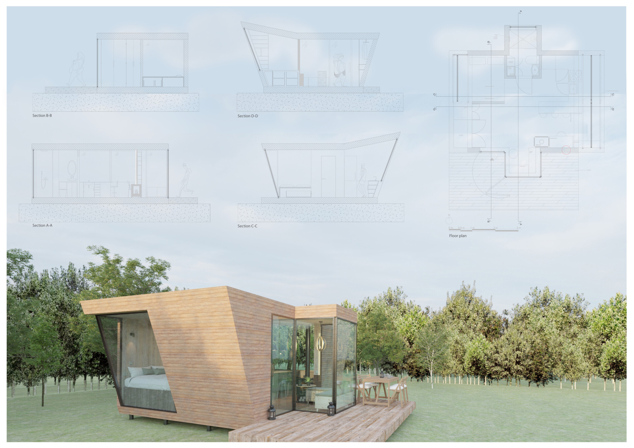 Curated visual reference: Architecture Project Cross Laminated Timber Panels And Charred Shingles In Photo Inspiration