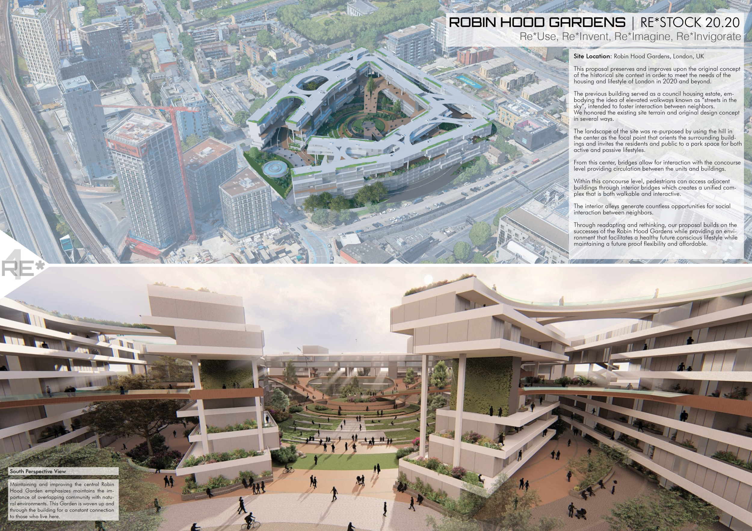 Architecture project // Central Garden Integration with Elevated ...
