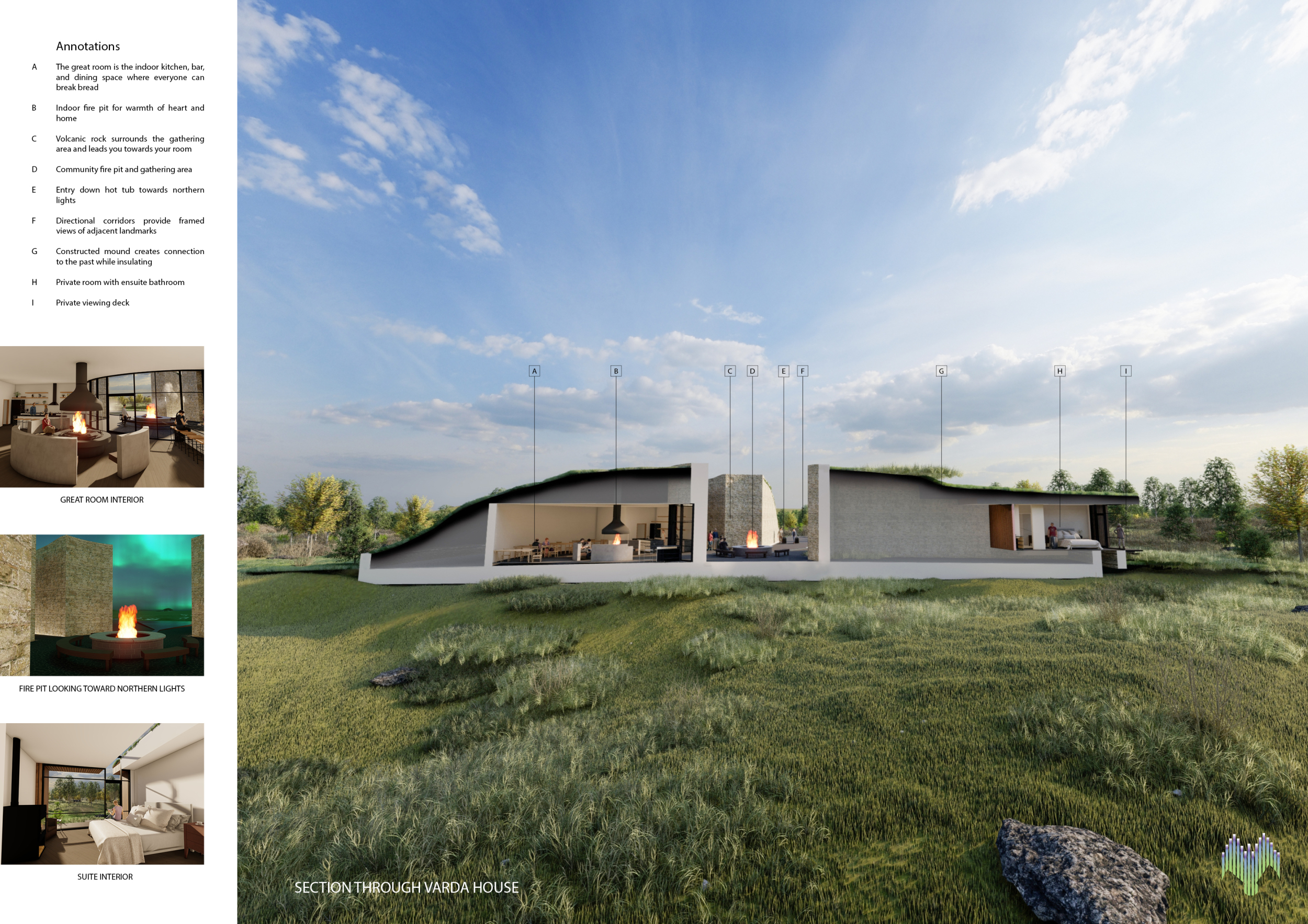 Architecture project // Framing the Northern Lights with Volcanic Rock ...