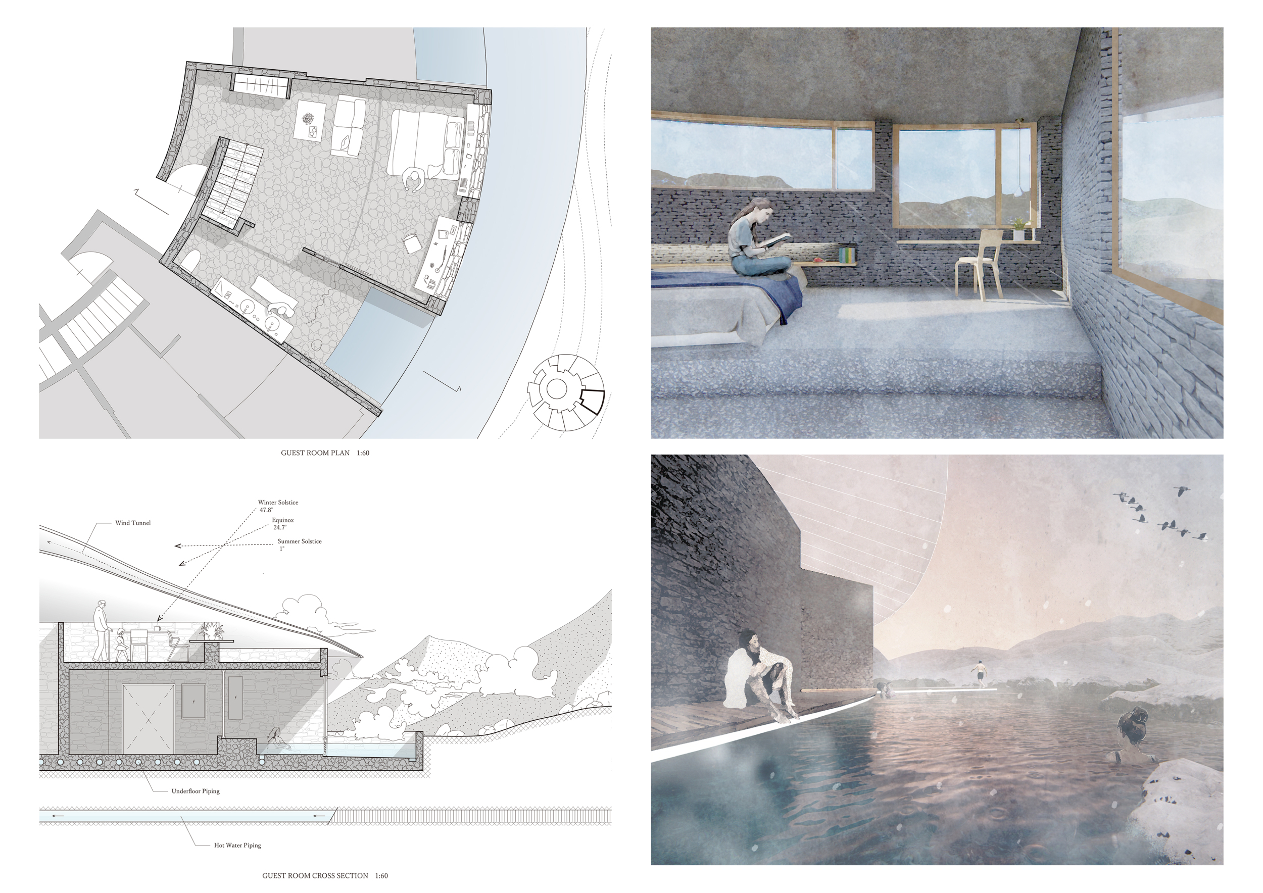 Project Using Basalt Architecture project // Basalt Formation Embraced by a Membrane in a ...