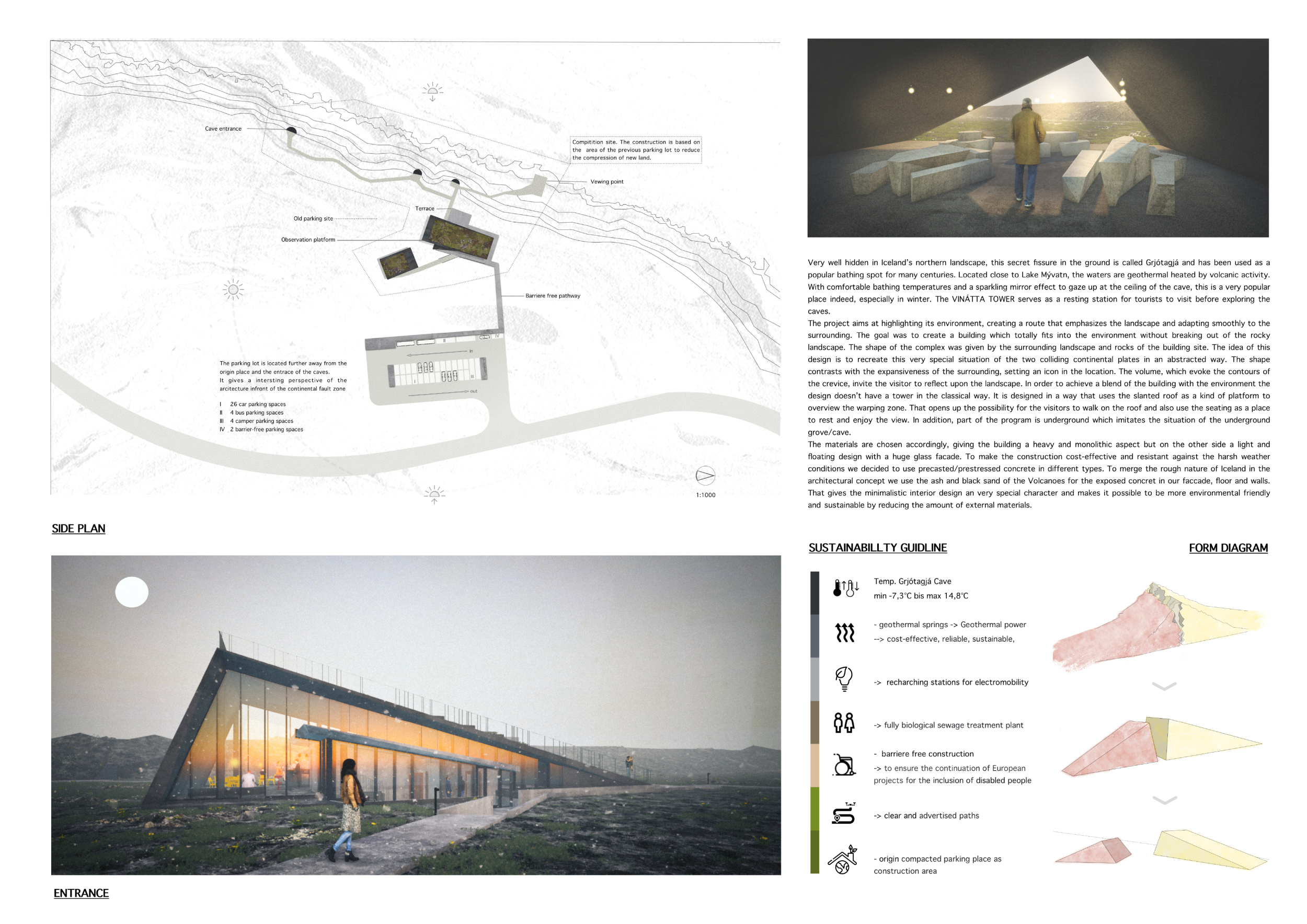 Volcano Proof Design Architecture project // Slanted Roof over Volcanic Ash: a Concrete ...