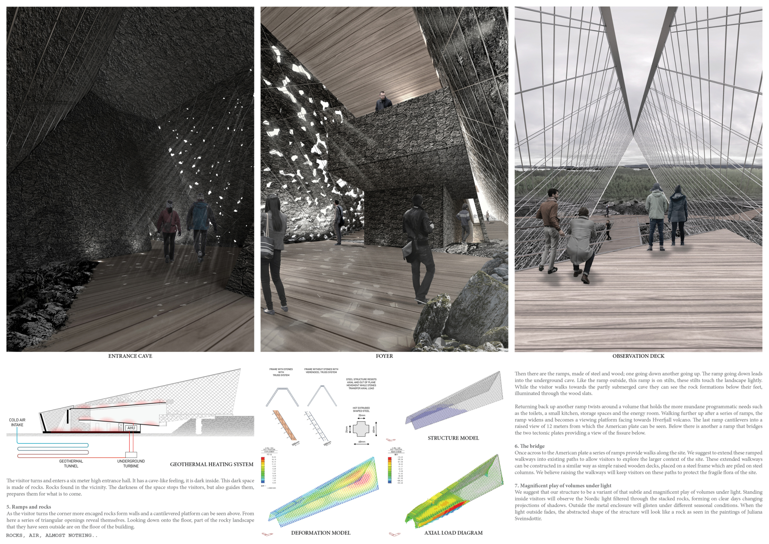 Tectonic Ramps Architecture project // Gabion Walls and Interconnected Ramps in ...