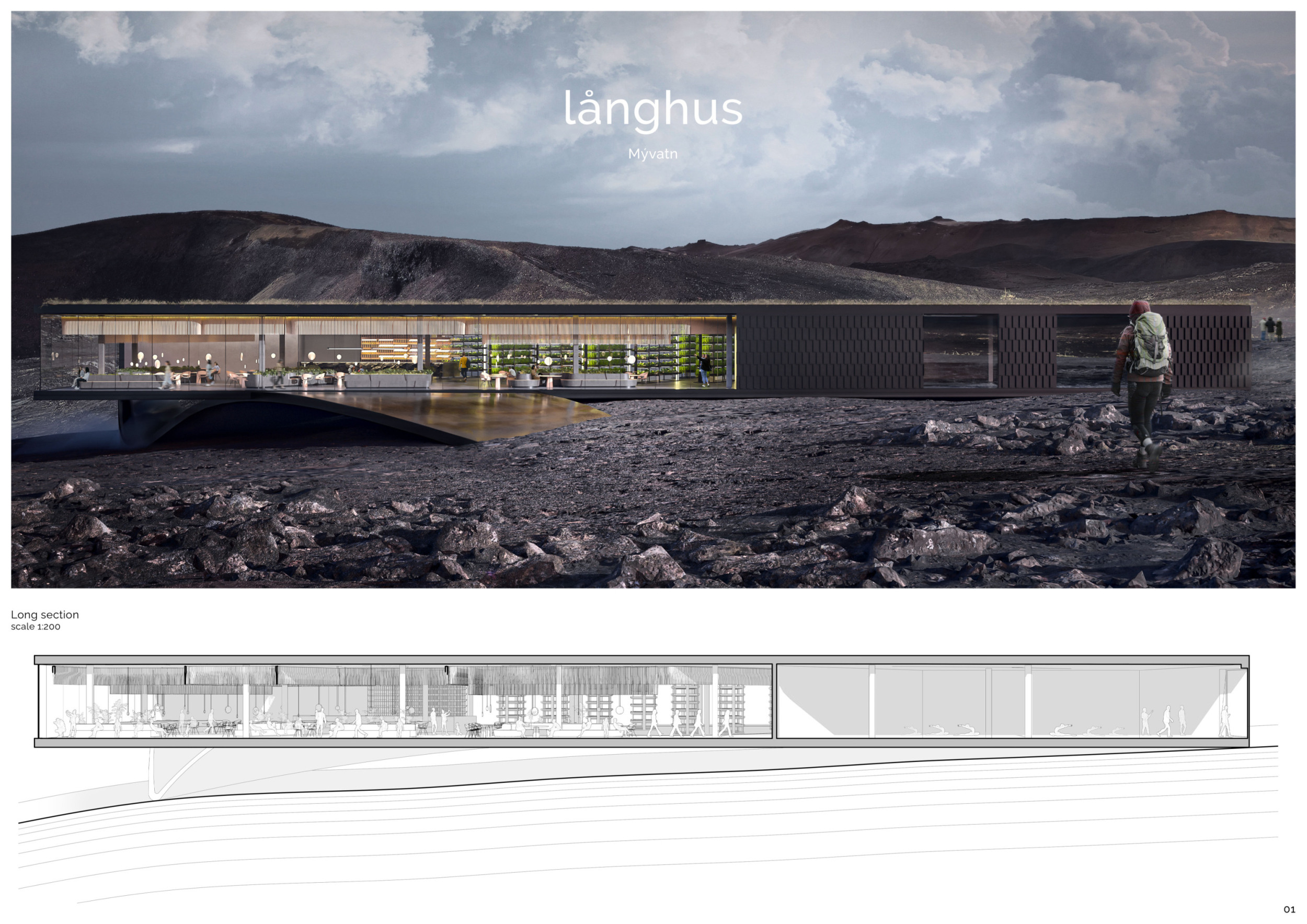 Architecture project // Basalt Facade and Green Roof Define Retreat ...