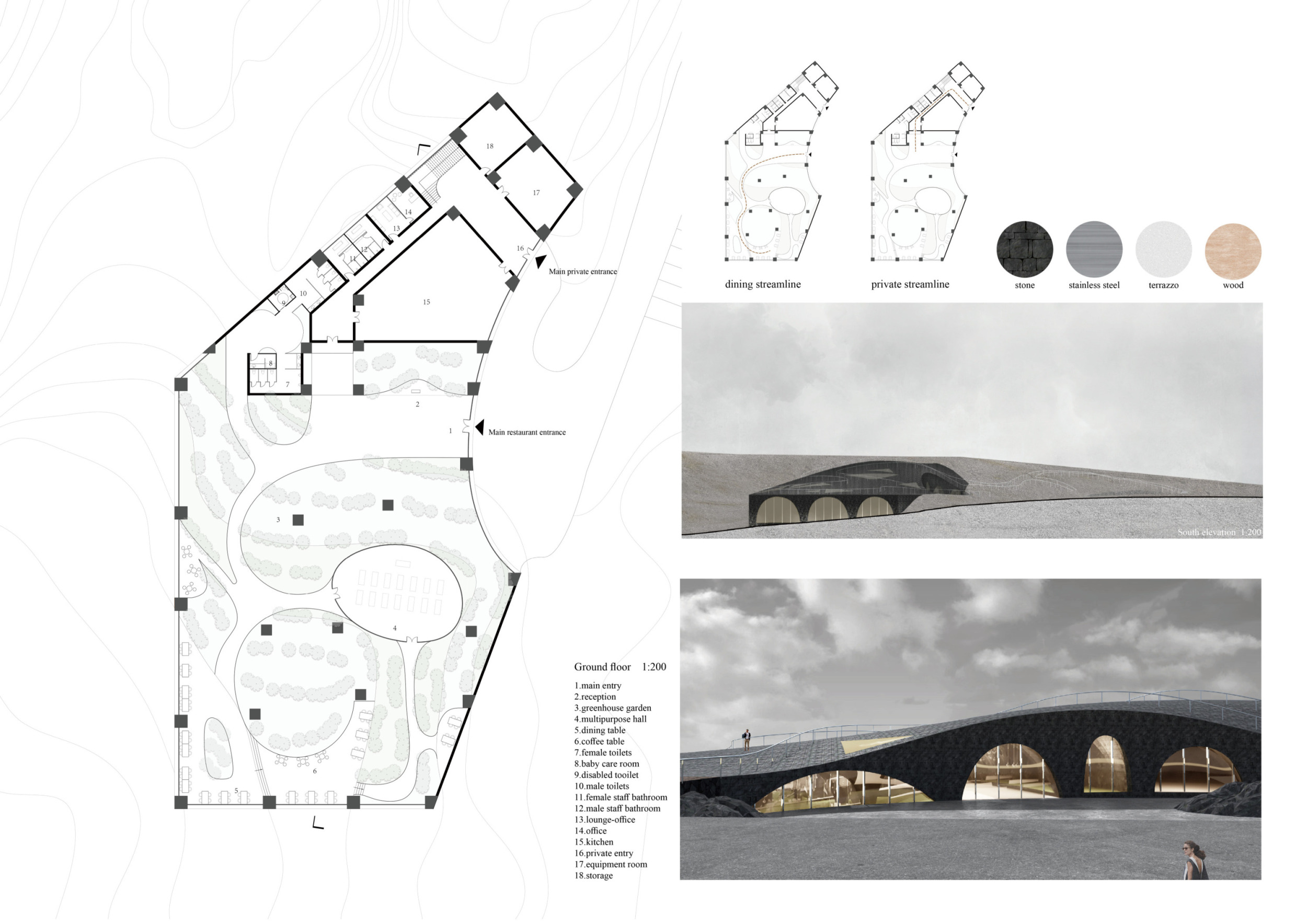 Architecture project // Cave-Like Dining Experience with Local Rocks ...