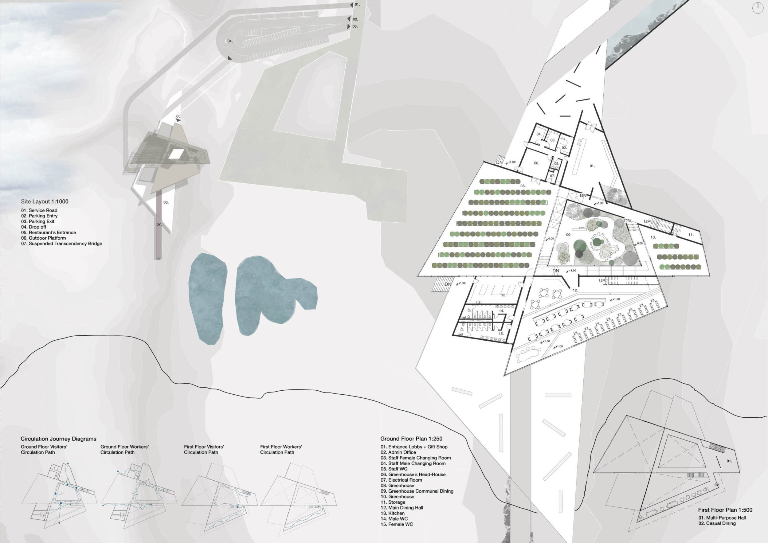Syspended Structures Architecture project // Suspended Structure Incorporating Galvanized ...