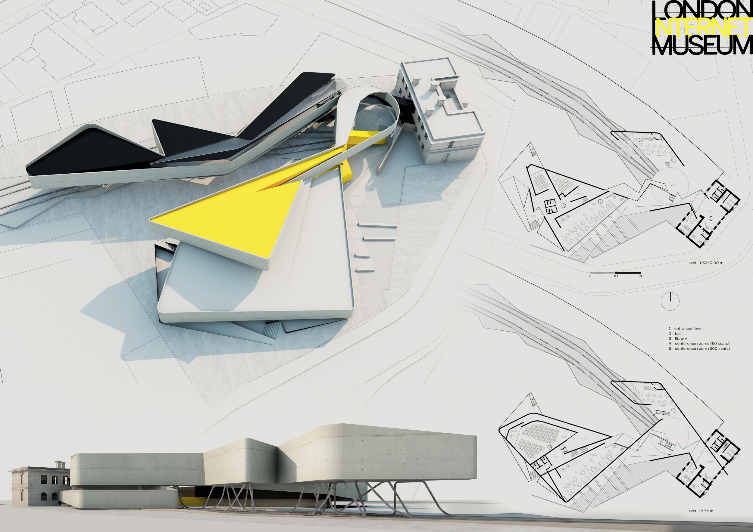 Plan Transparency Example Architecture Architecture project // Geometric Transparency with Reinforced Concrete ...