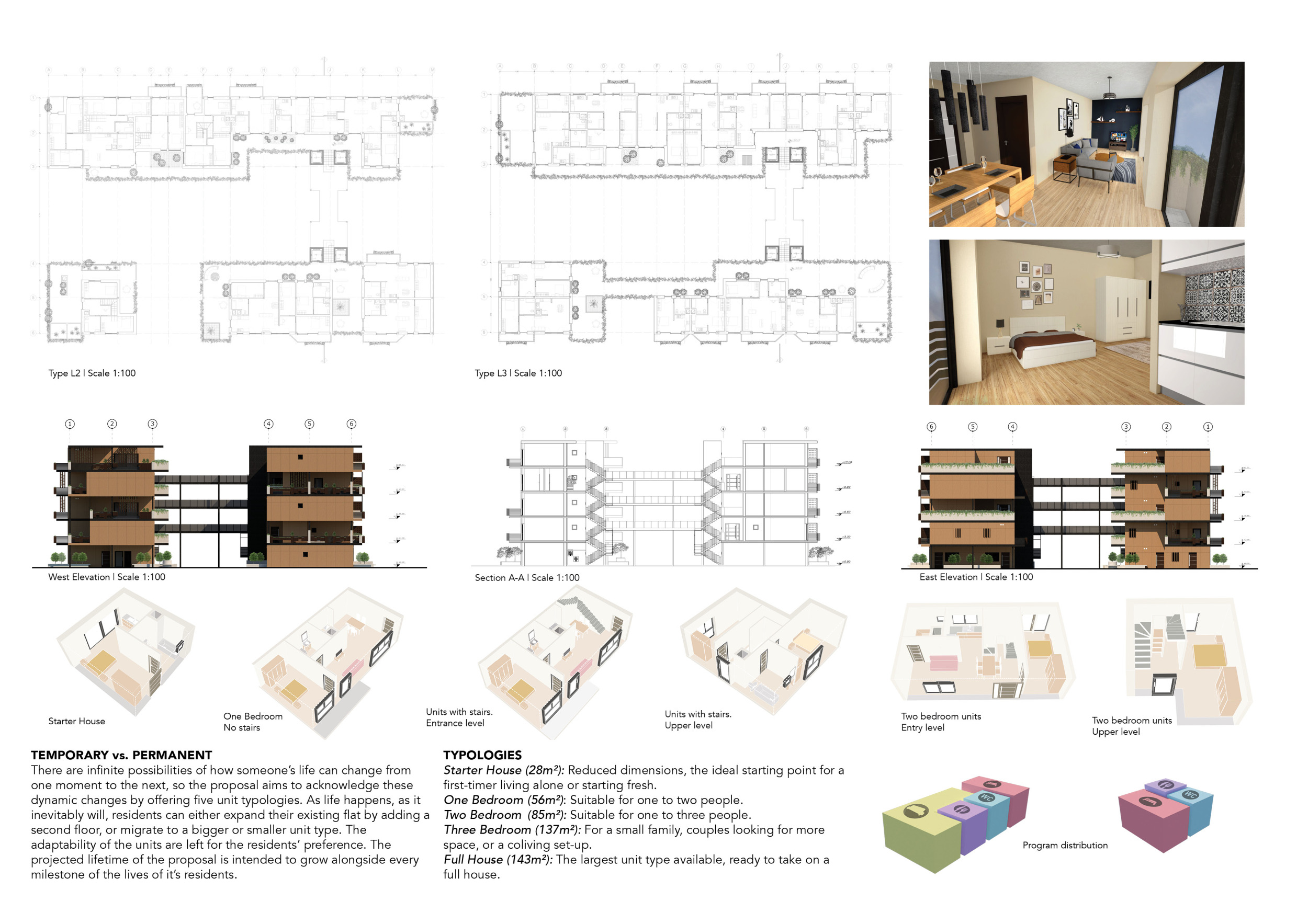 Architecture project // Metallic Framework and Balcony Gardens in ...